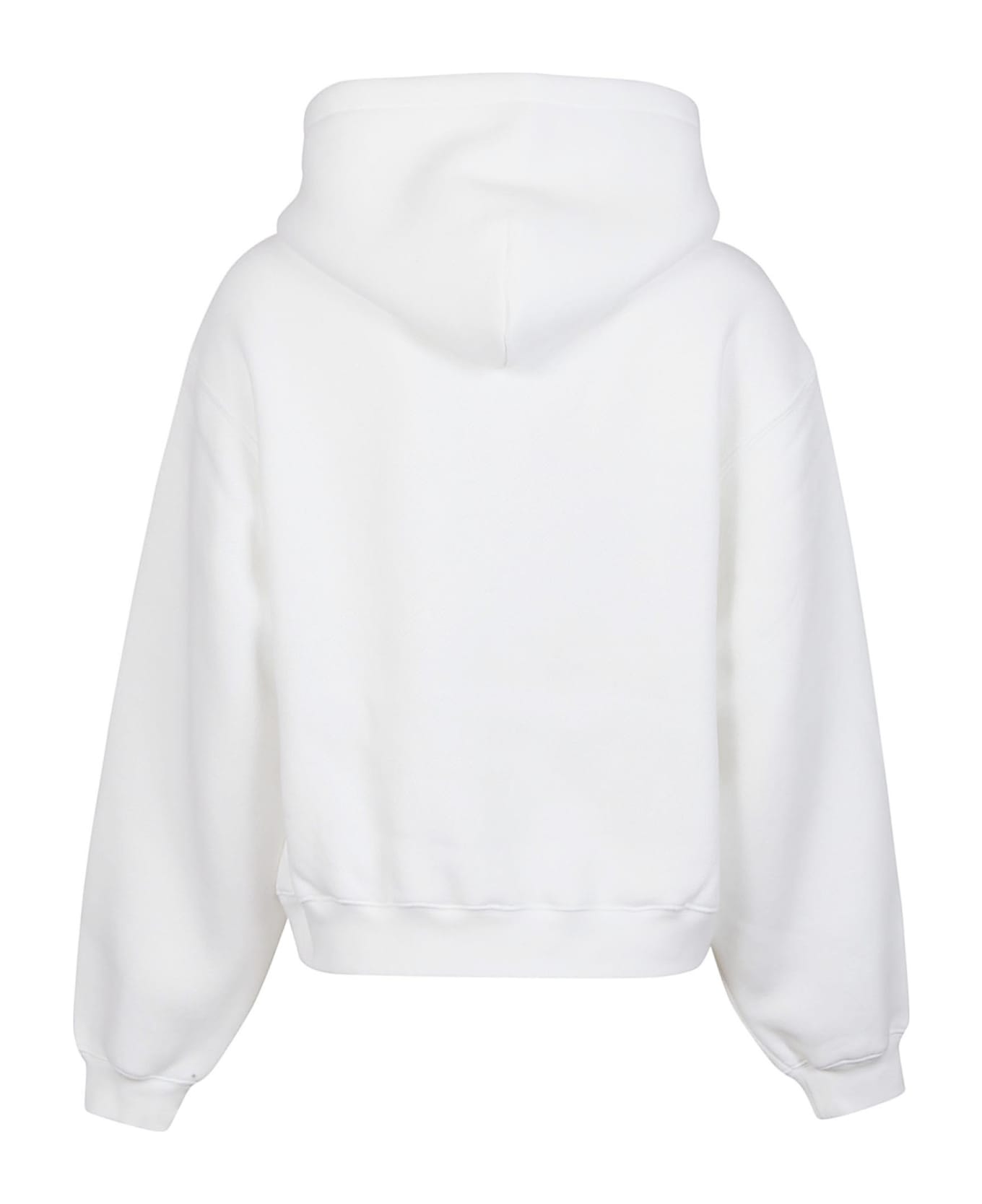 T by Alexander Wang Puff Paint Logo Essential Terry Sweatshirt - White