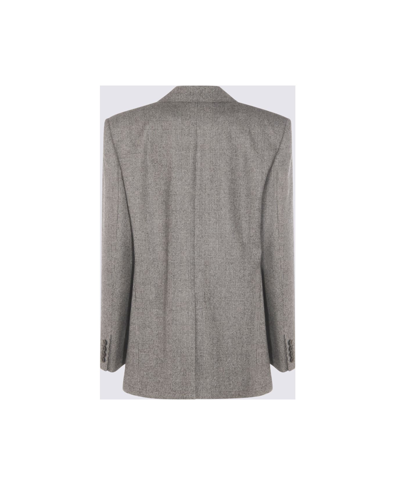 Saint Laurent Grey Wool Blazer - Grey