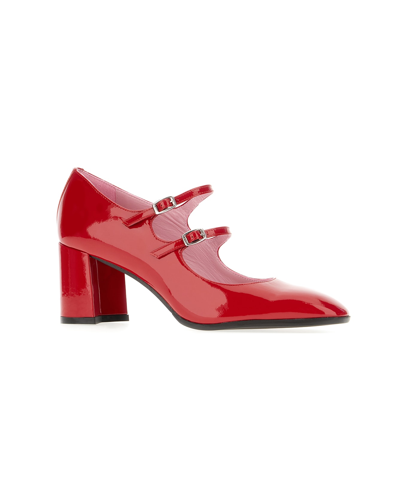 Carel Red Leather Alice Pumps - RED