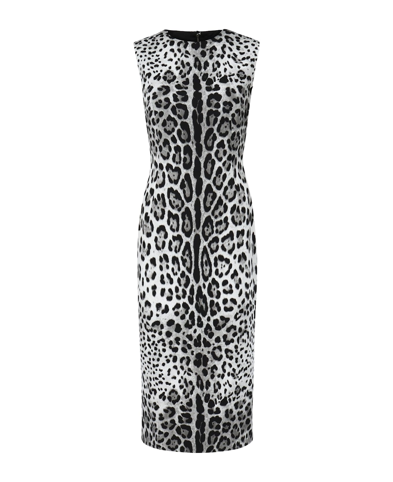 Dolce & Gabbana Leopard Print Midi Dress - Brown