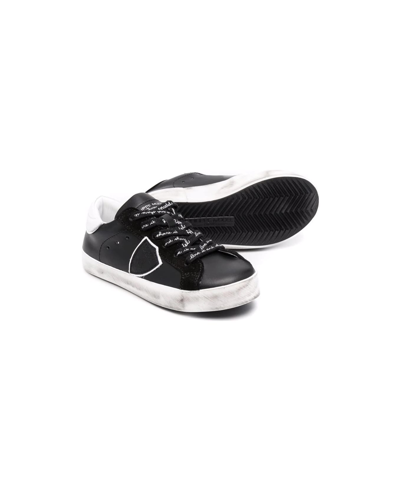 Philippe Model Two-tone Sneakers - Black