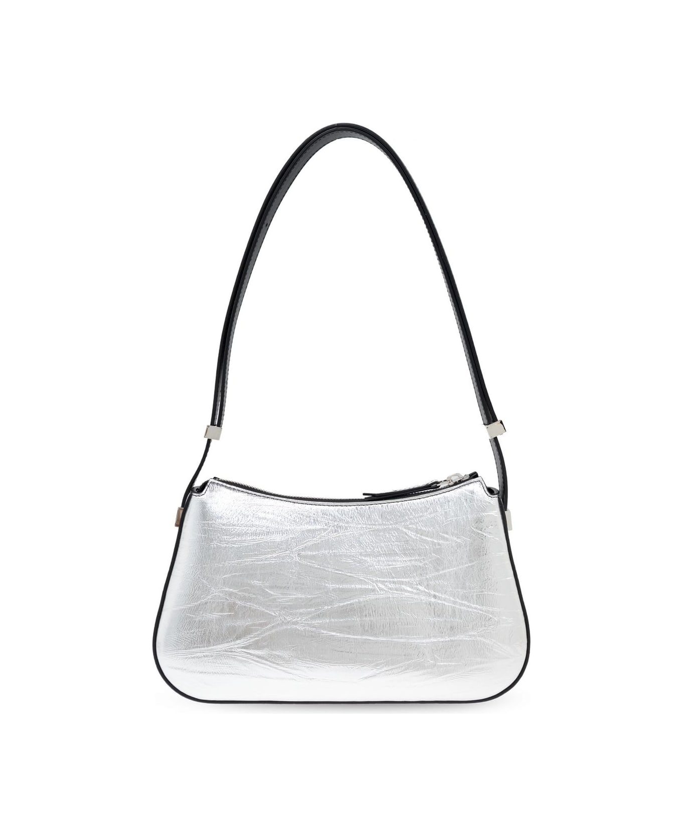 Lanvin Metallic Zipped Shoulder Bag - ARGENT