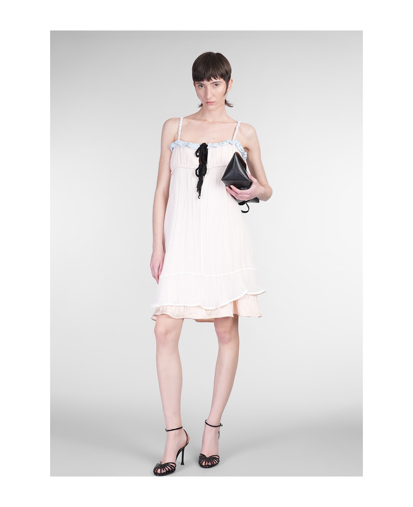Jil Sander Dress Woman In Rose-pink Silk - Pink