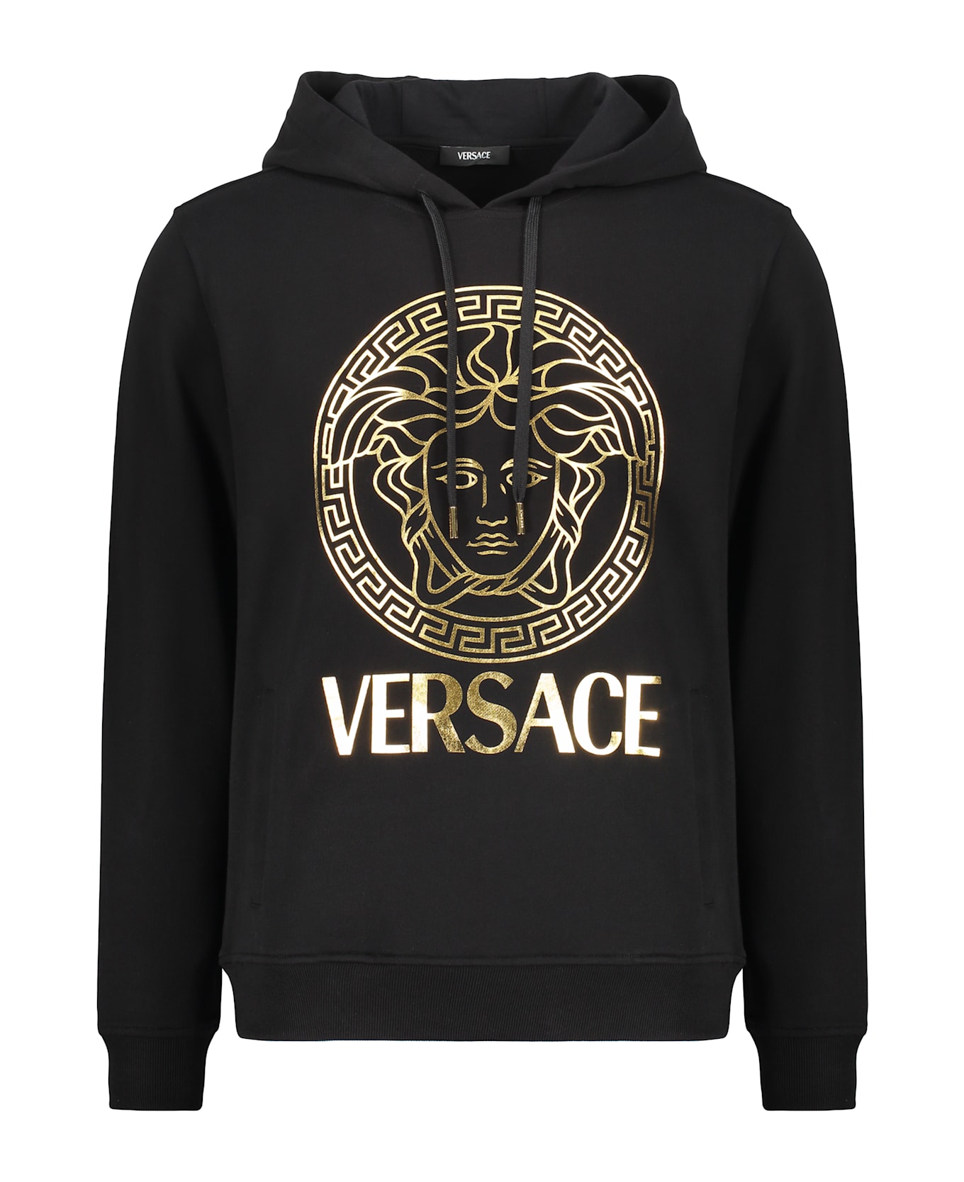 Versace Cotton Hoodie - black