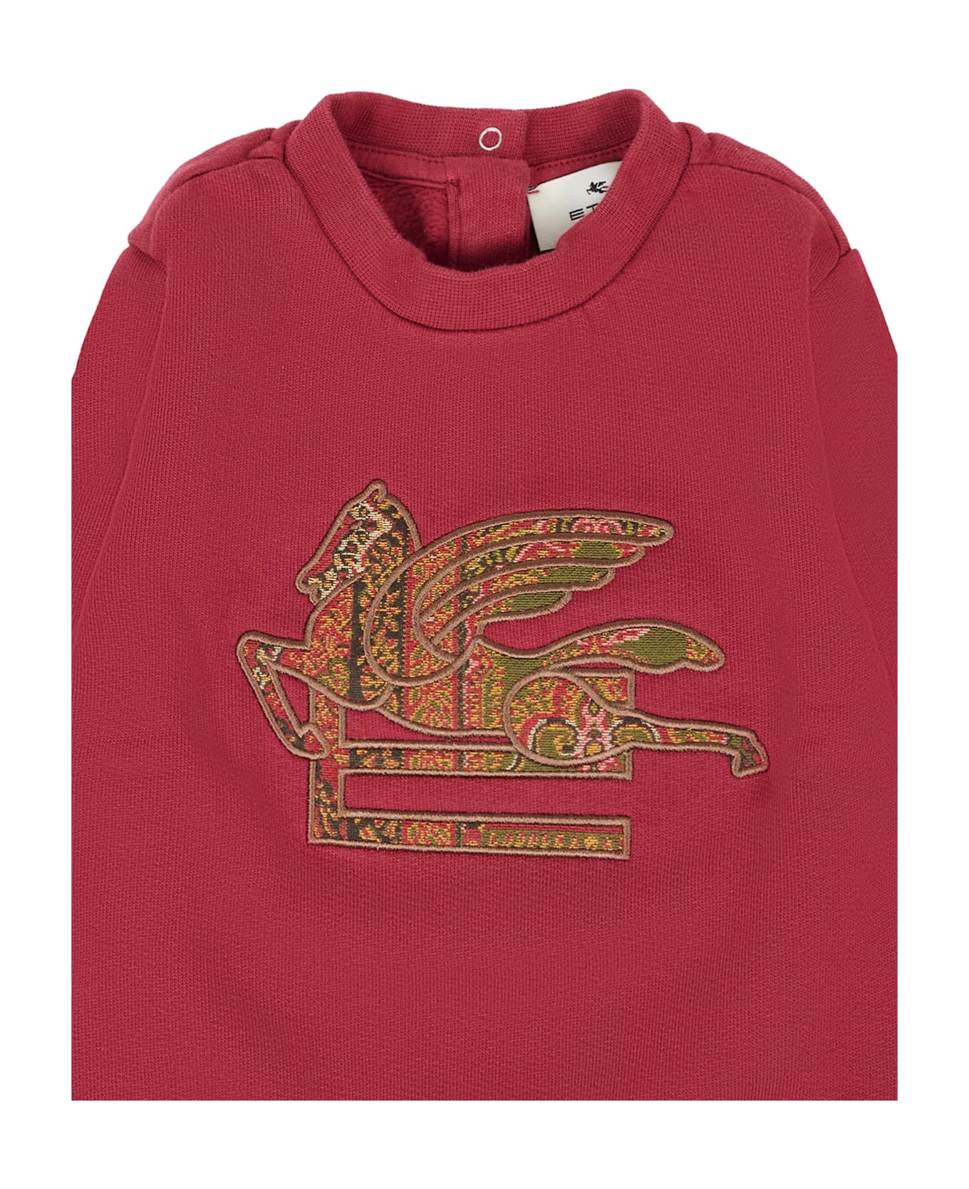Etro Burgundy Sweatshirt For Babykids With Pegasus - Bordeaux