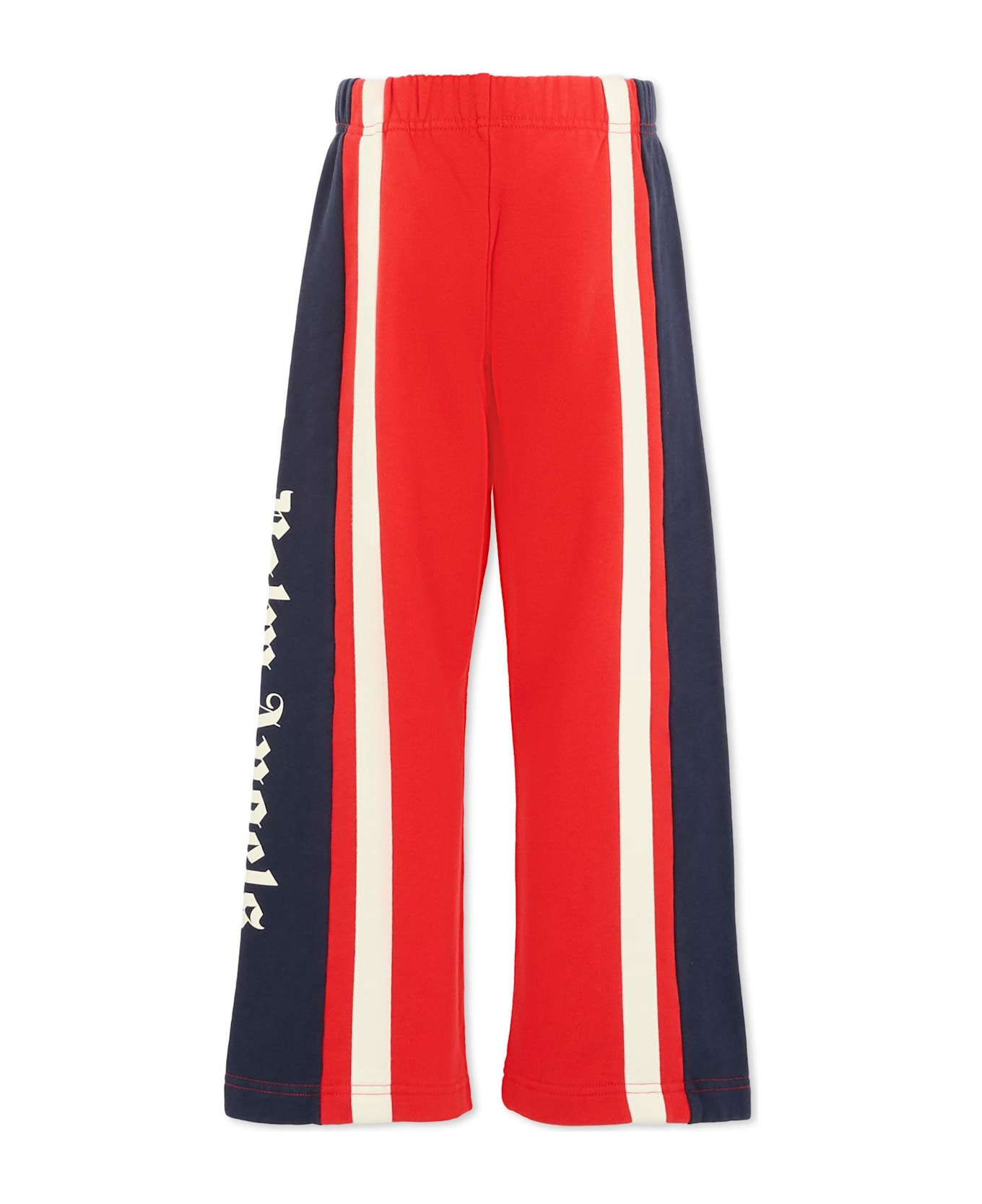Palm Angels Red Trousers For Boy With Logo - Multicolor ボトムス