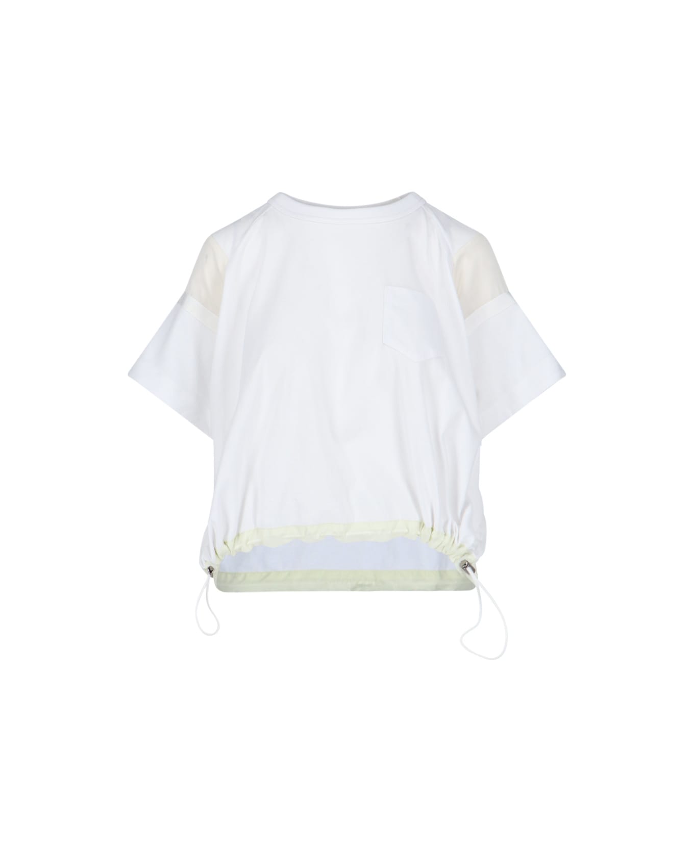 Sacai Nylon Detail T-shirt - White