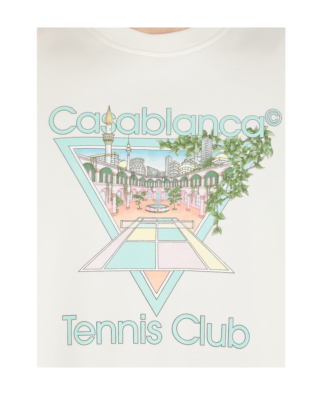 Casablanca Tennis Club Icon Sweatshirt - White