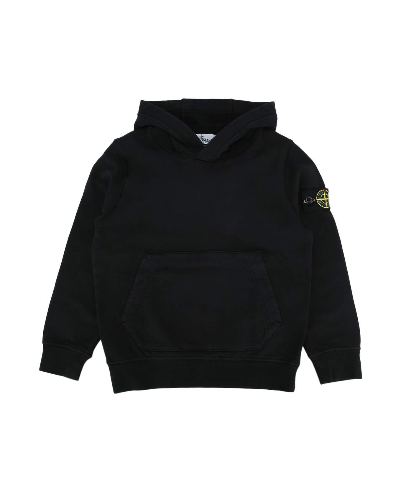 Stone Island Junior Hoodie Sweater - BLACK