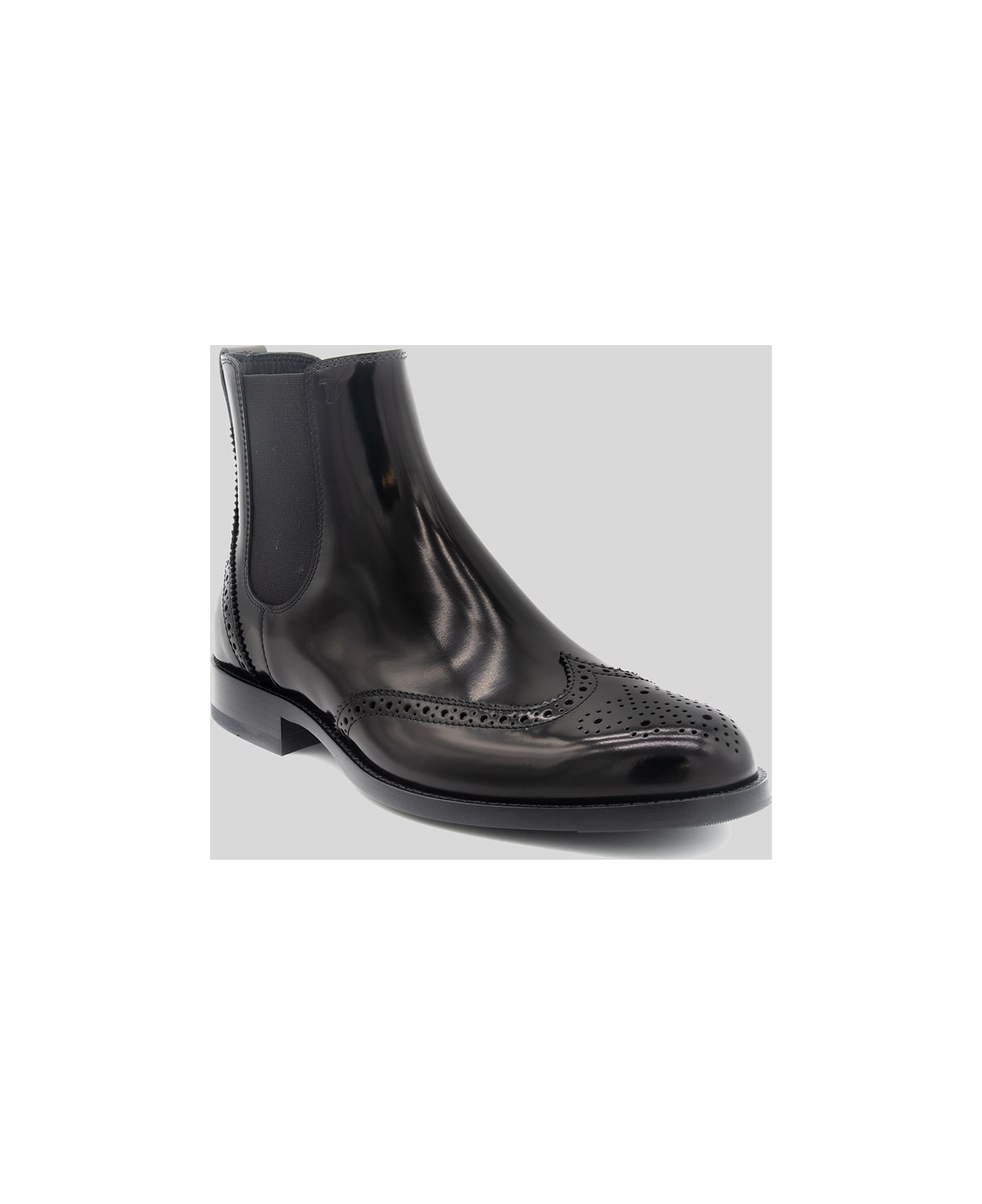 Tod's Black Leather Boots - Black