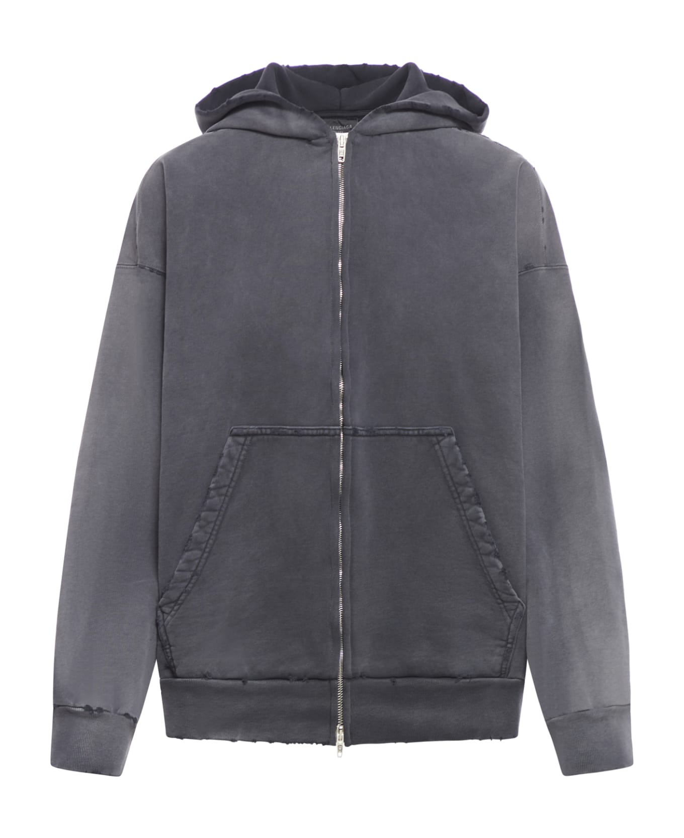 Balenciaga Zip-up Hoodie Not Been Done Archetype Moll - Washed Out Black