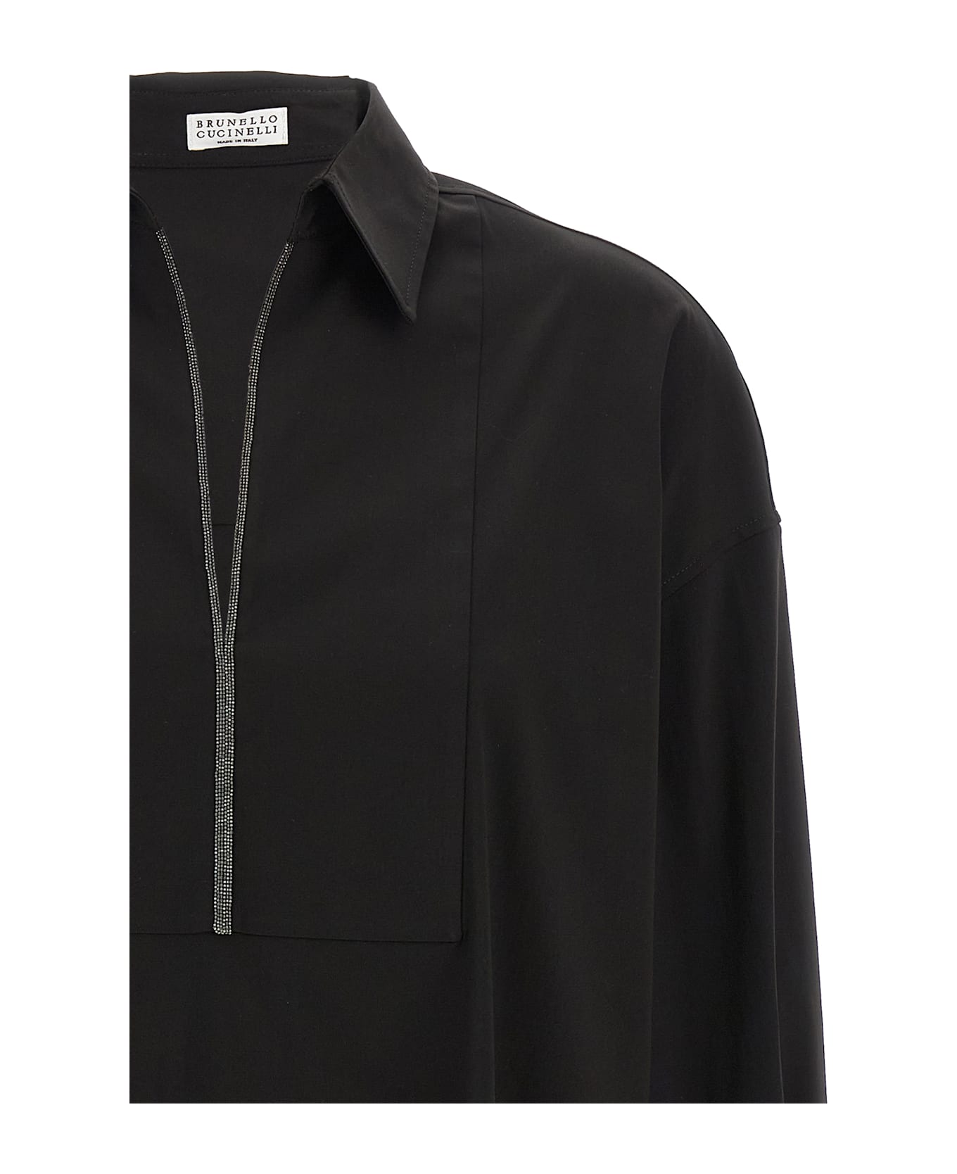 Brunello Cucinelli V-neck Shirt Monile - Black  