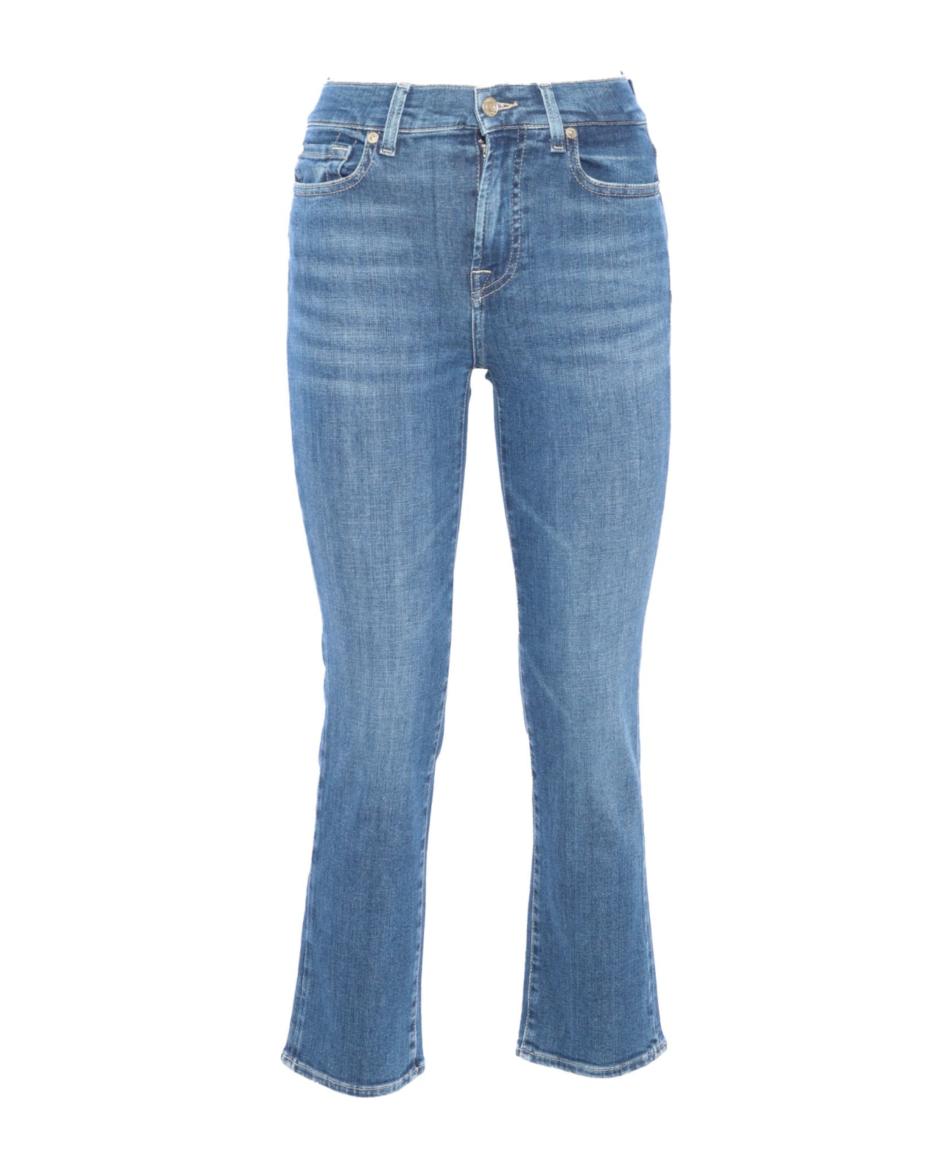 7 For All Mankind Cropped Women's Jeans. - BLUE デニム