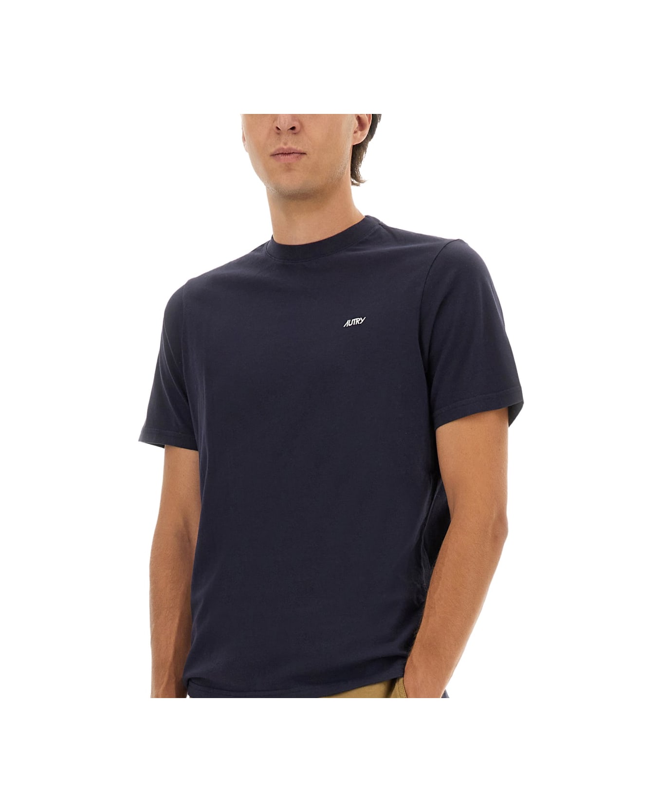 Autry T-shirt With Logo - BLUE