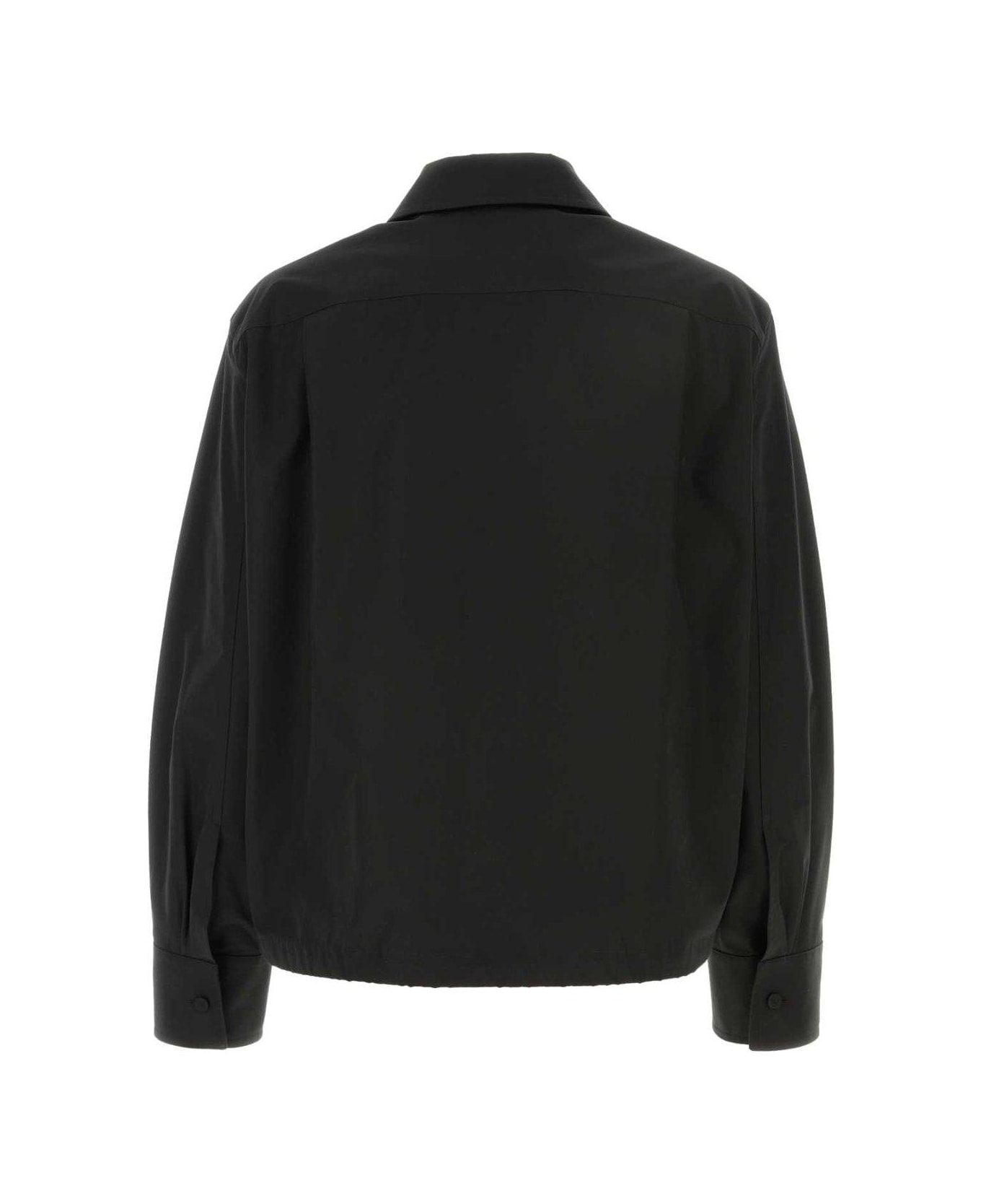 Jil Sander Stud-embellished Long Sleeved Shirt - Black