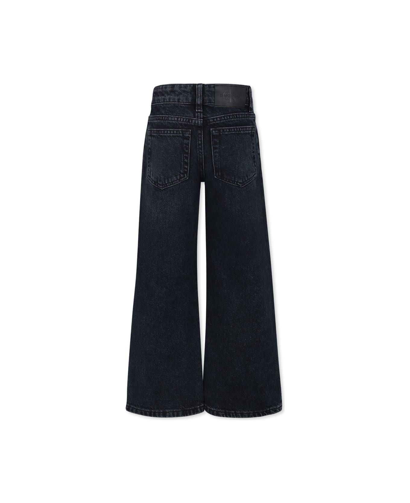 Calvin Klein Black Jeans For Boy With Logo - Denim