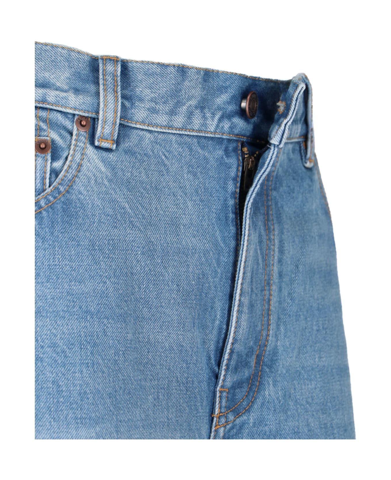 Chloé Logo Palazzo Jeans - Light Blue