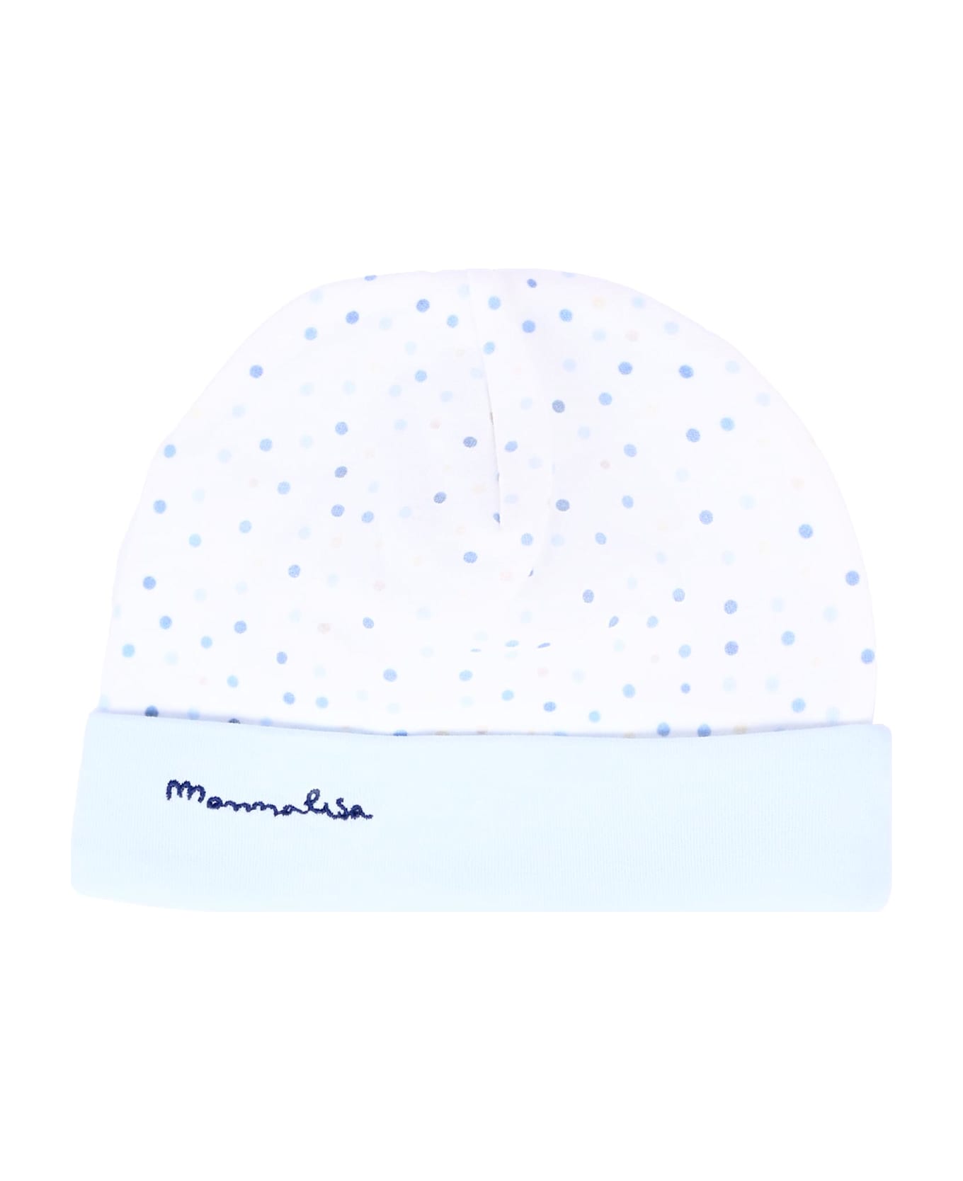 Monnalisa White Babygrow Set For Baby Boy With Rainbow - White
