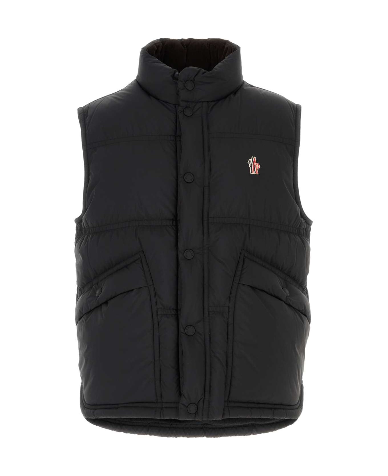 Moncler Grenoble Black Nylon Aul Sleeveless Down Jacket - 999