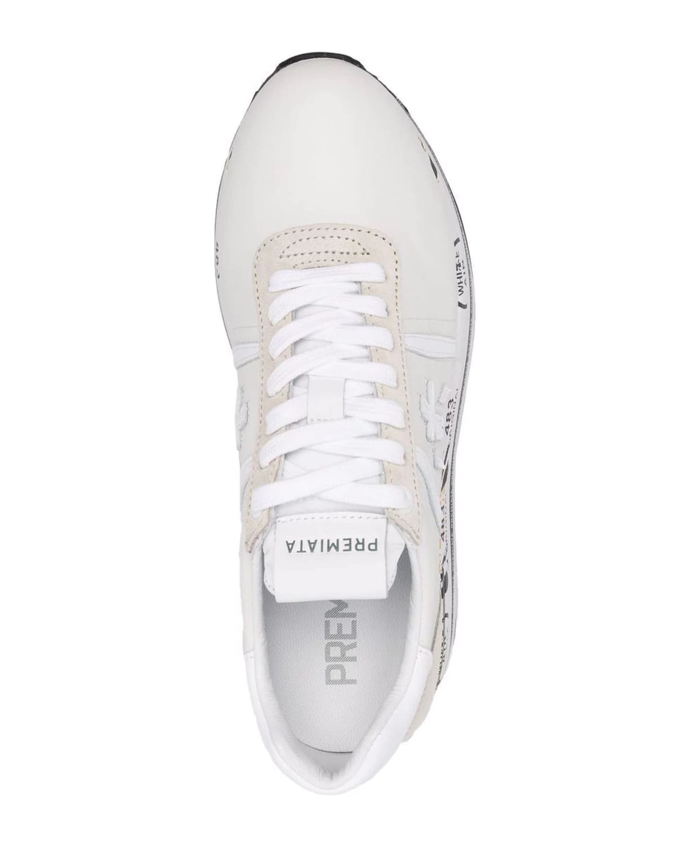 Premiata White Leather Beth Sneakers - White ウェッジシューズ