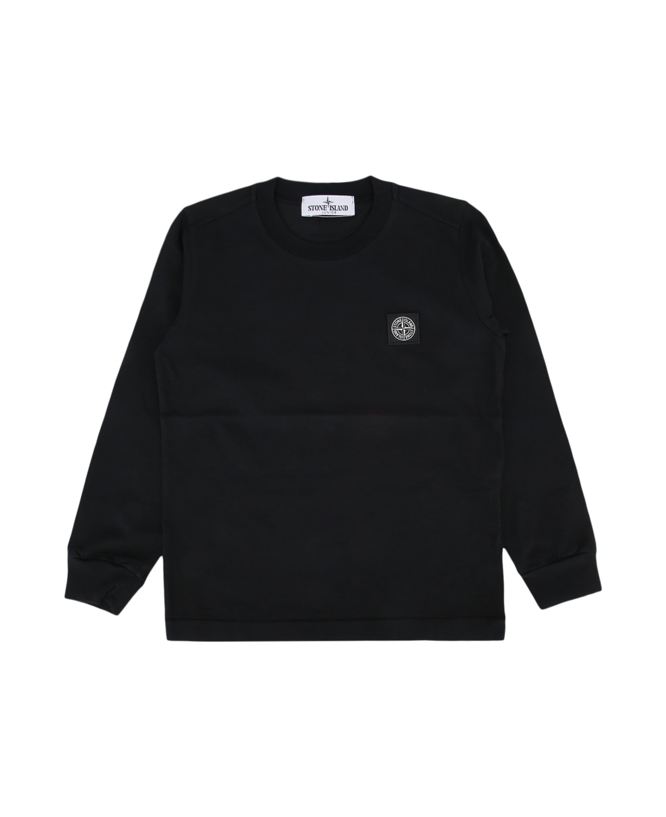Stone Island Junior Ls T-shirt - BLACK