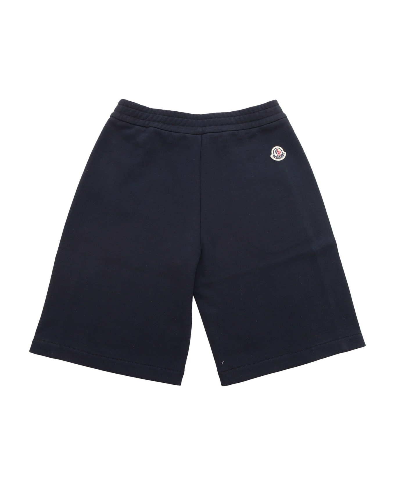 Moncler Cotton Fleece Shorts - BLUE