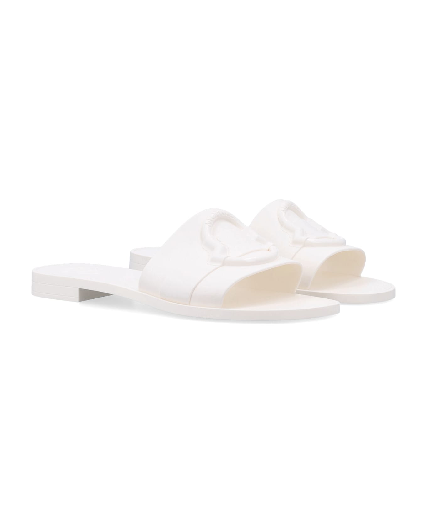 Moncler Mon Slides Shoes - White