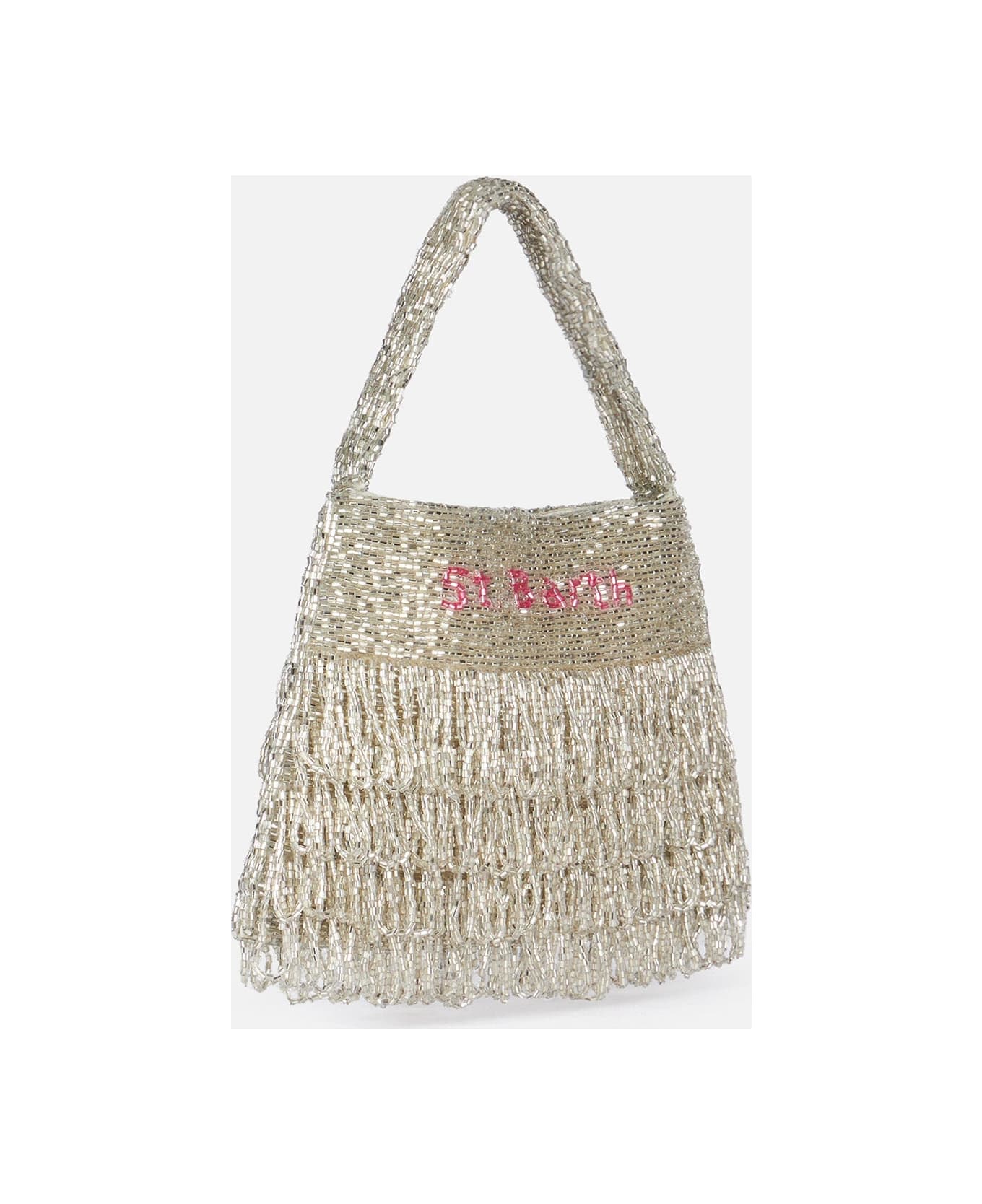 MC2 Saint Barth Shiny Silver Mini Bag Pearl - WHITE