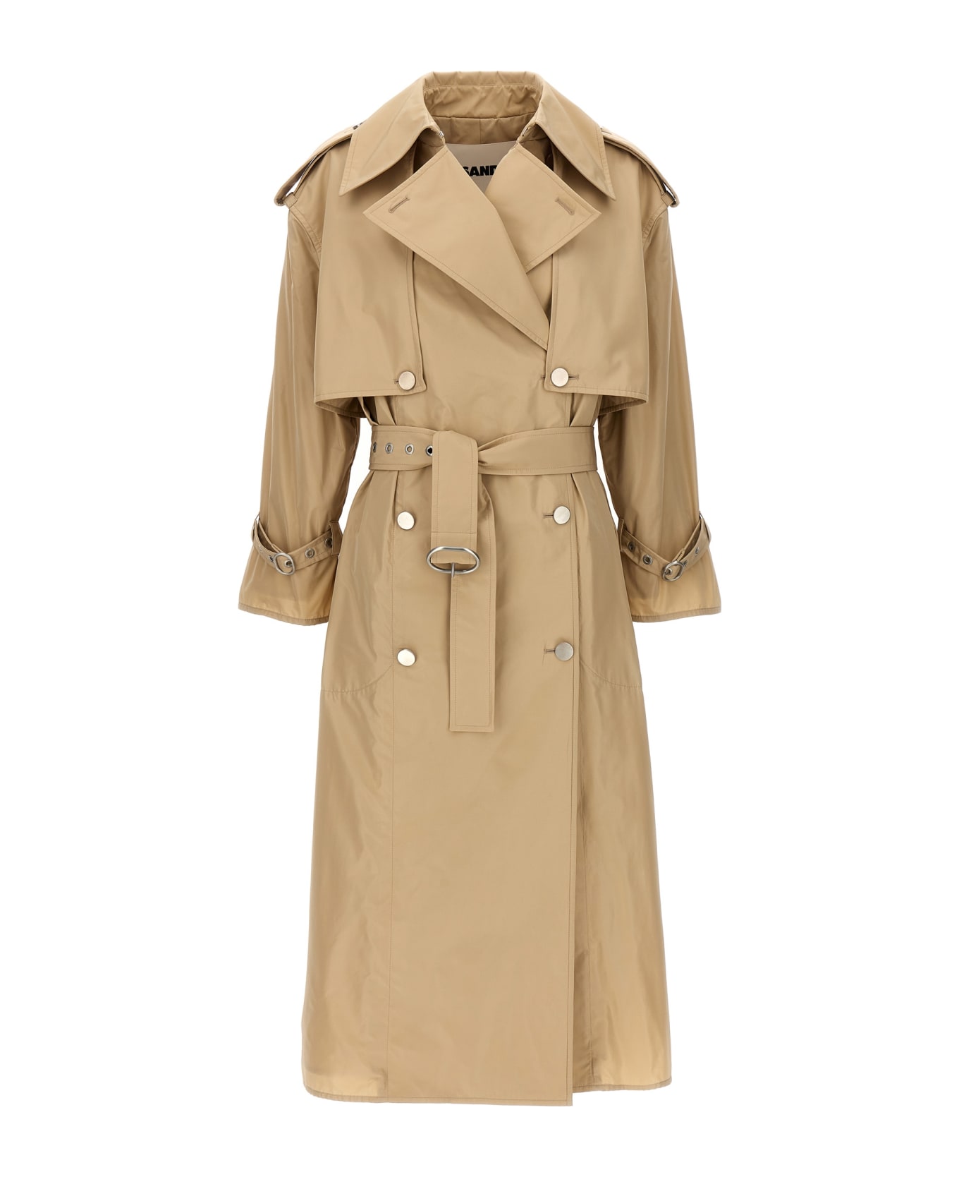 Jil Sander Oversize Double-breasted Trench Coat - Beige コート