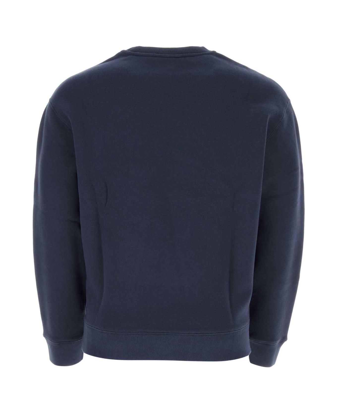 Maison Kitsuné Navy Blue Cotton Sweatshirt - INKBLUE フリース