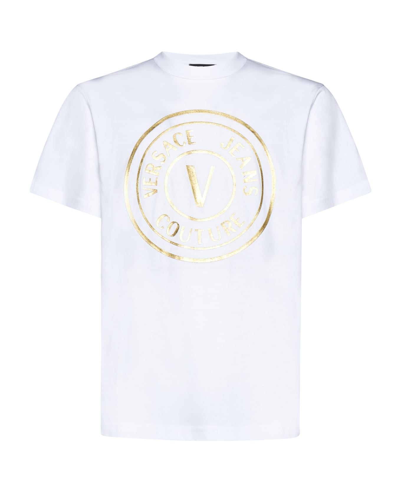 Versace Jeans Couture V Emblem T-shirt - White gold シャツ