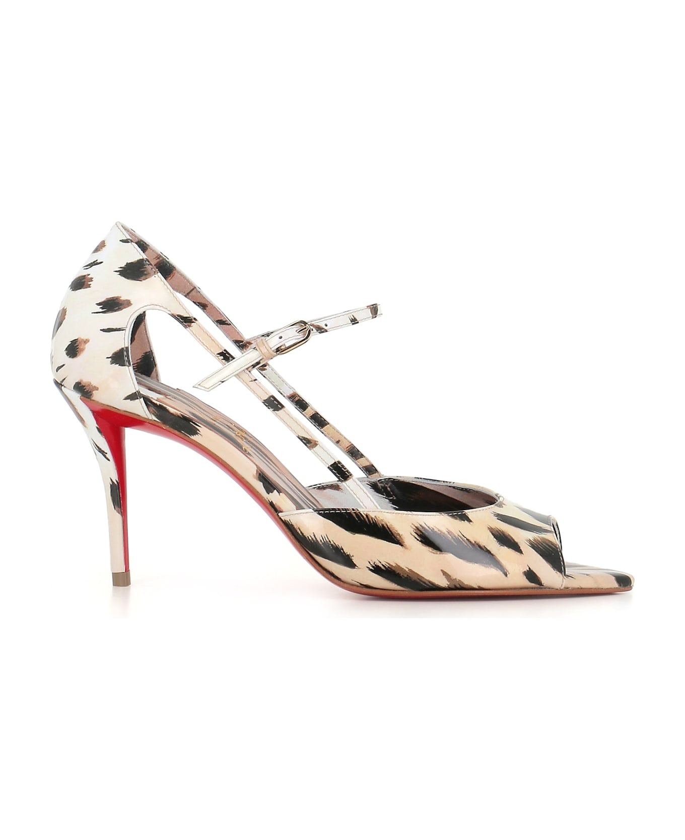 Christian Louboutin Décolleté Open Miss Z Strap 80 - Leopard