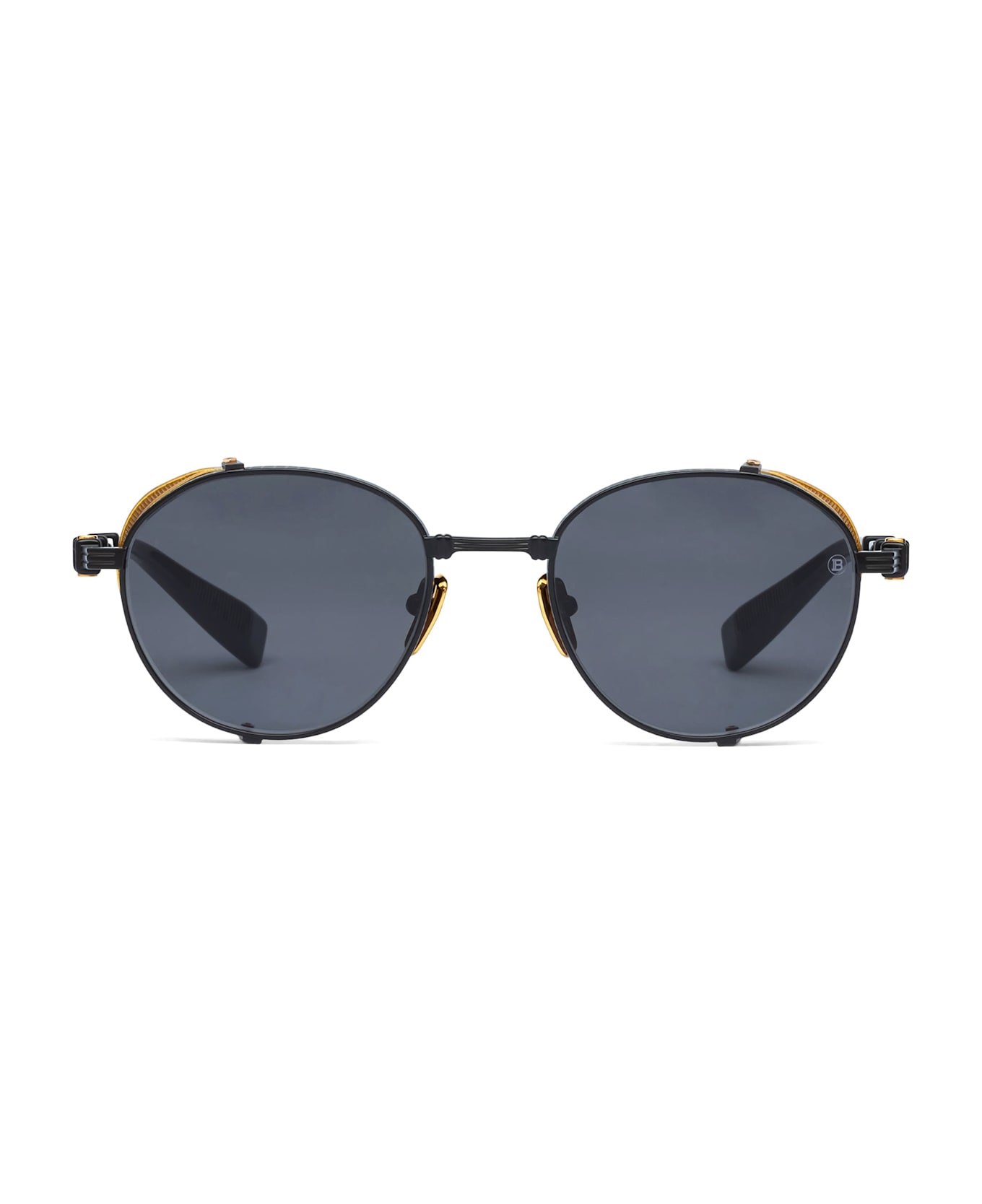 Balmain Brigade-i - Matte Black / 18k Gold Sunglasses - Black/gold サングラス