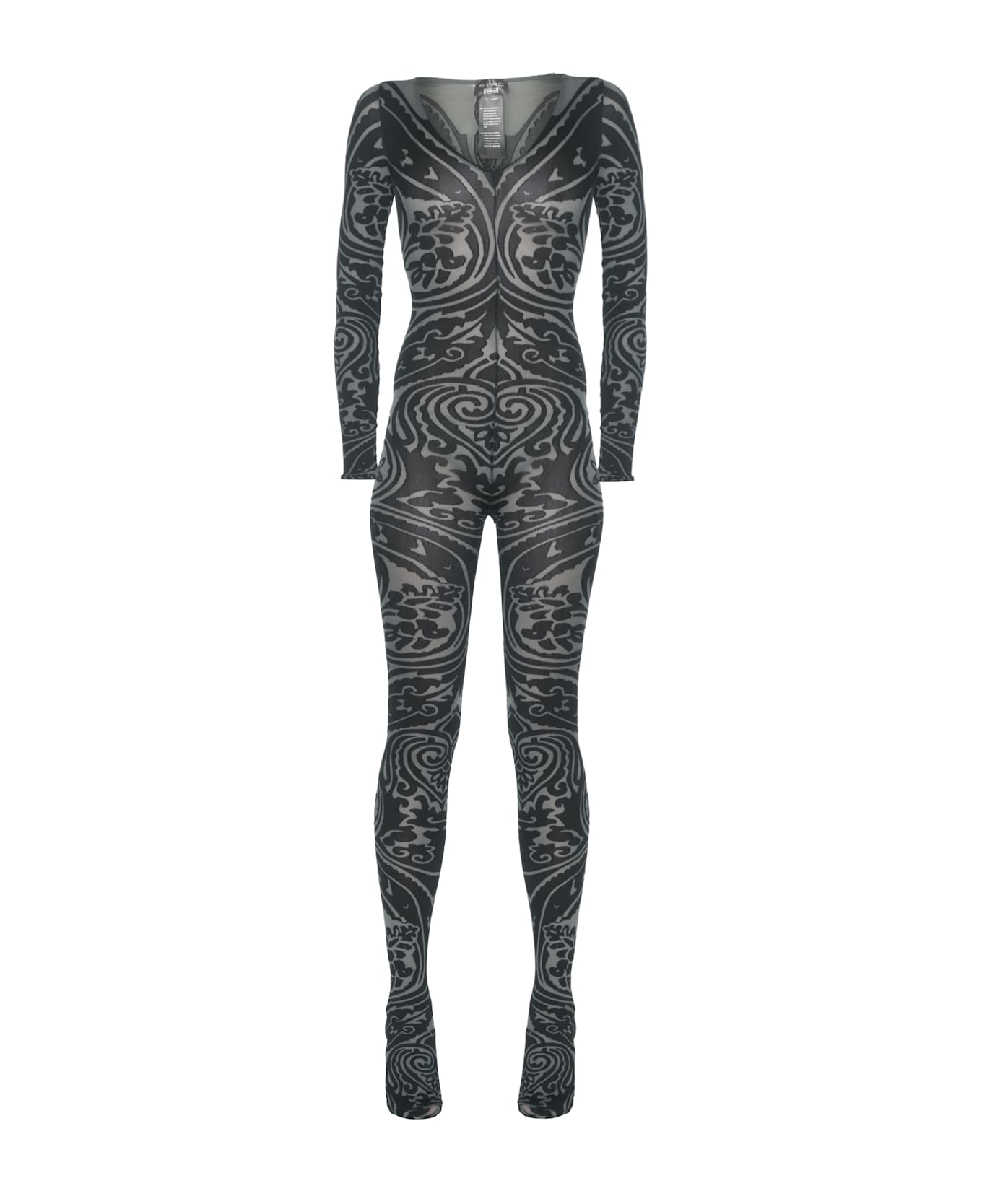 Wolford Paisley Tattoo Bodysuit - Grigio ジャンプスーツ