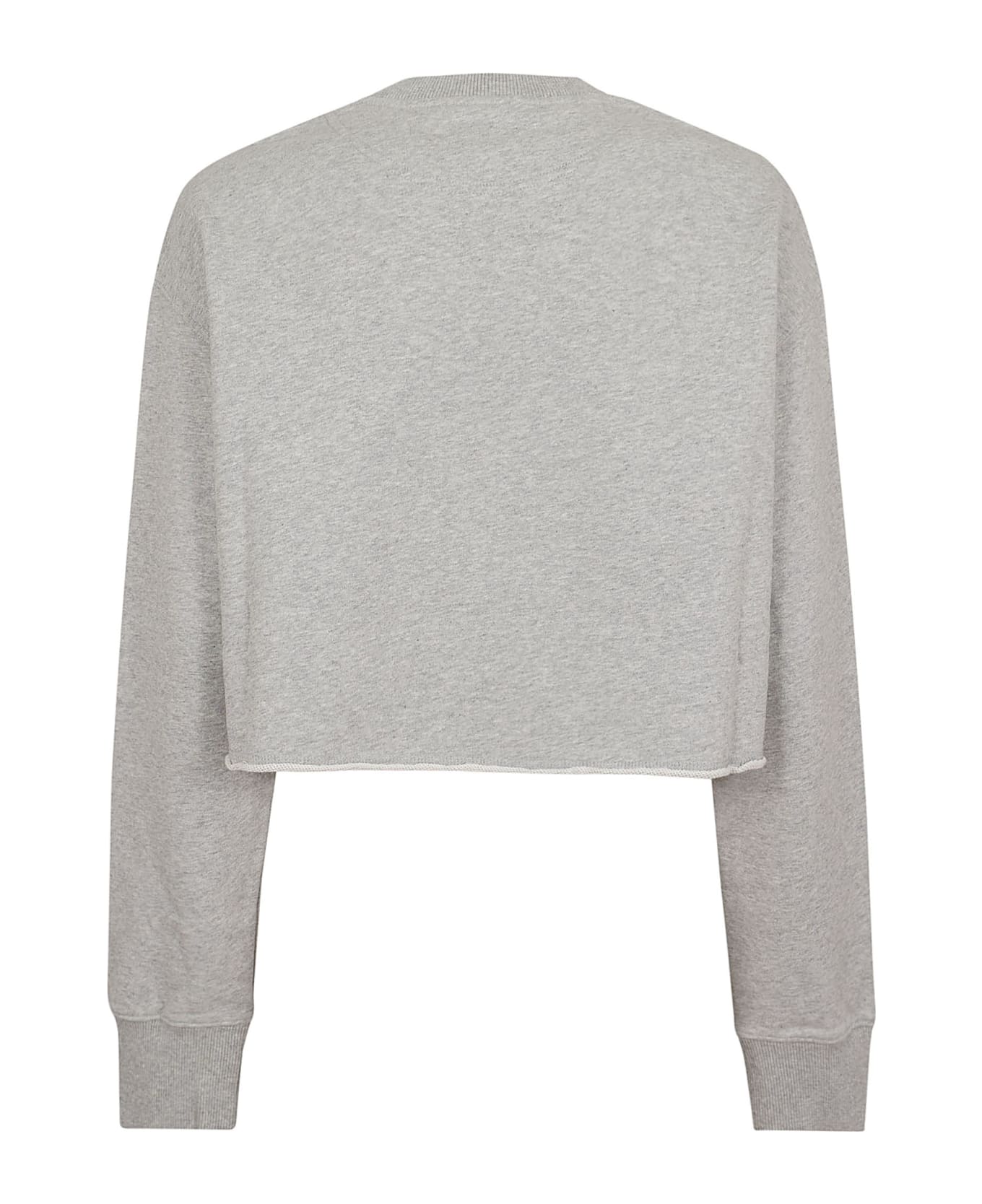 Stella McCartney Logo Patch Cropped Sweatshirt - Light Grey Melange