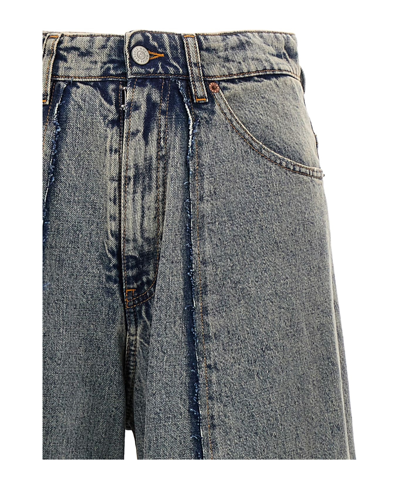 MM6 Maison Margiela Wide Leg Jeans - Blue