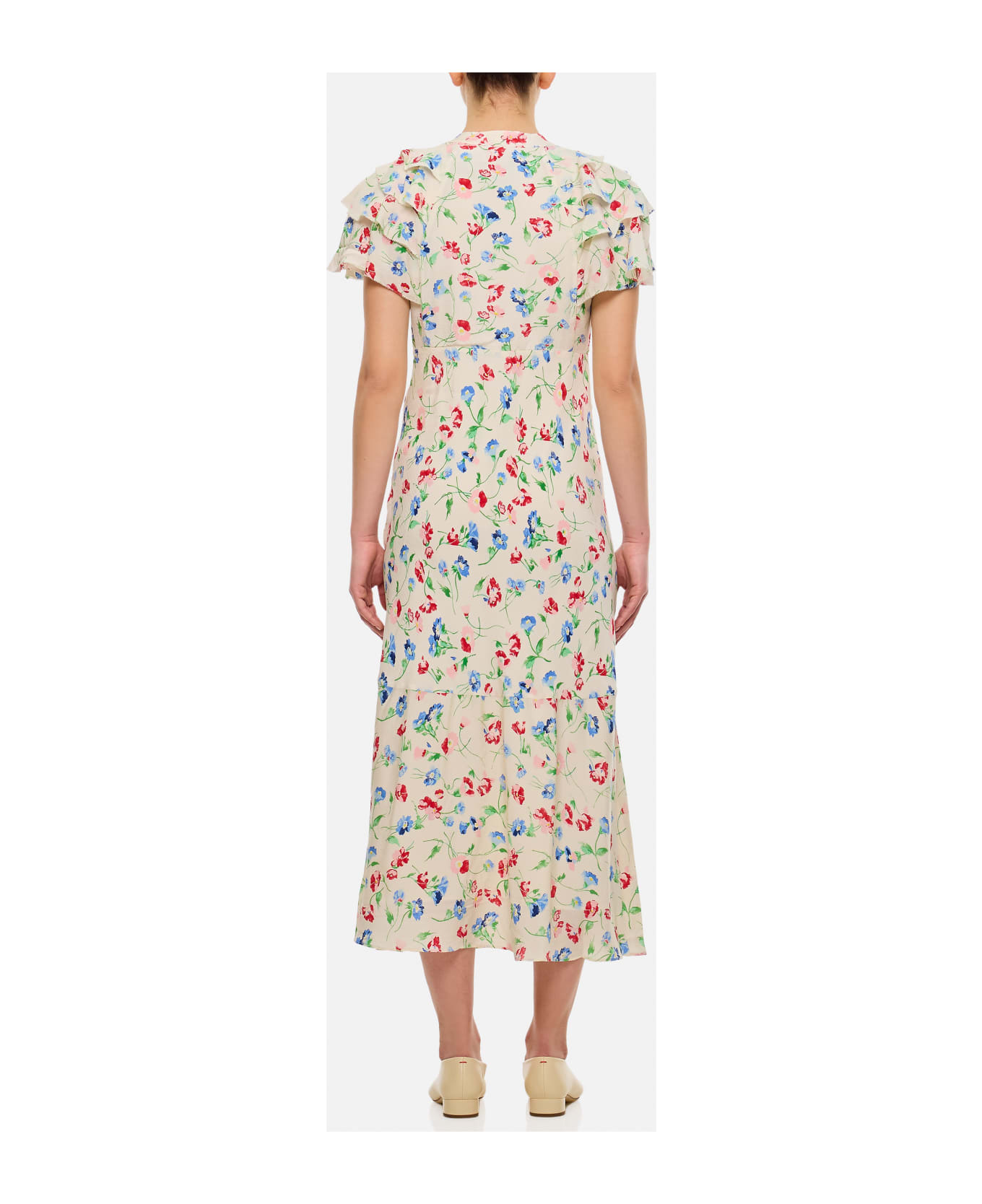Polo Ralph Lauren Short Sleeves Midi Dress - MultiColour