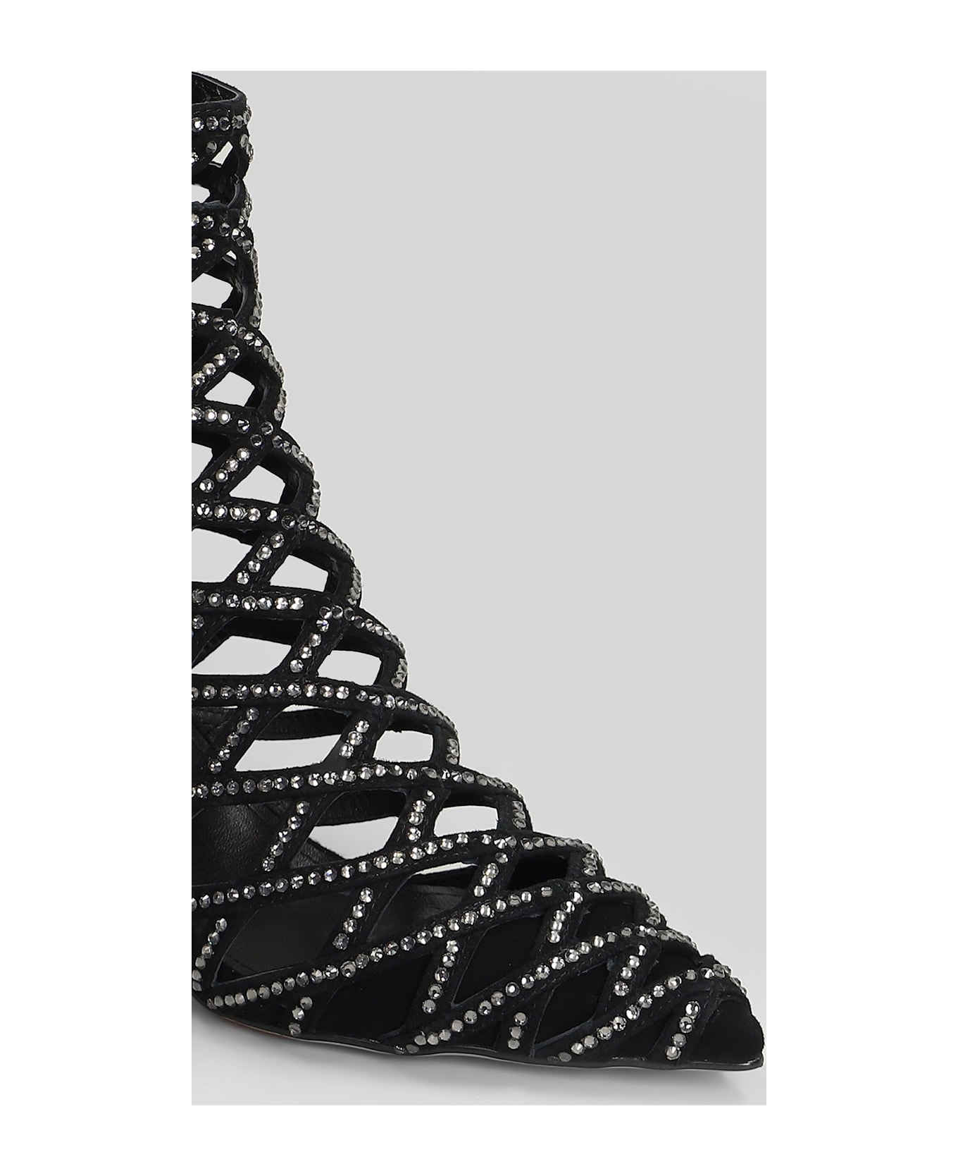 Lola Cruz High Heels Ankle Boots In Black Suede - black ブーツ