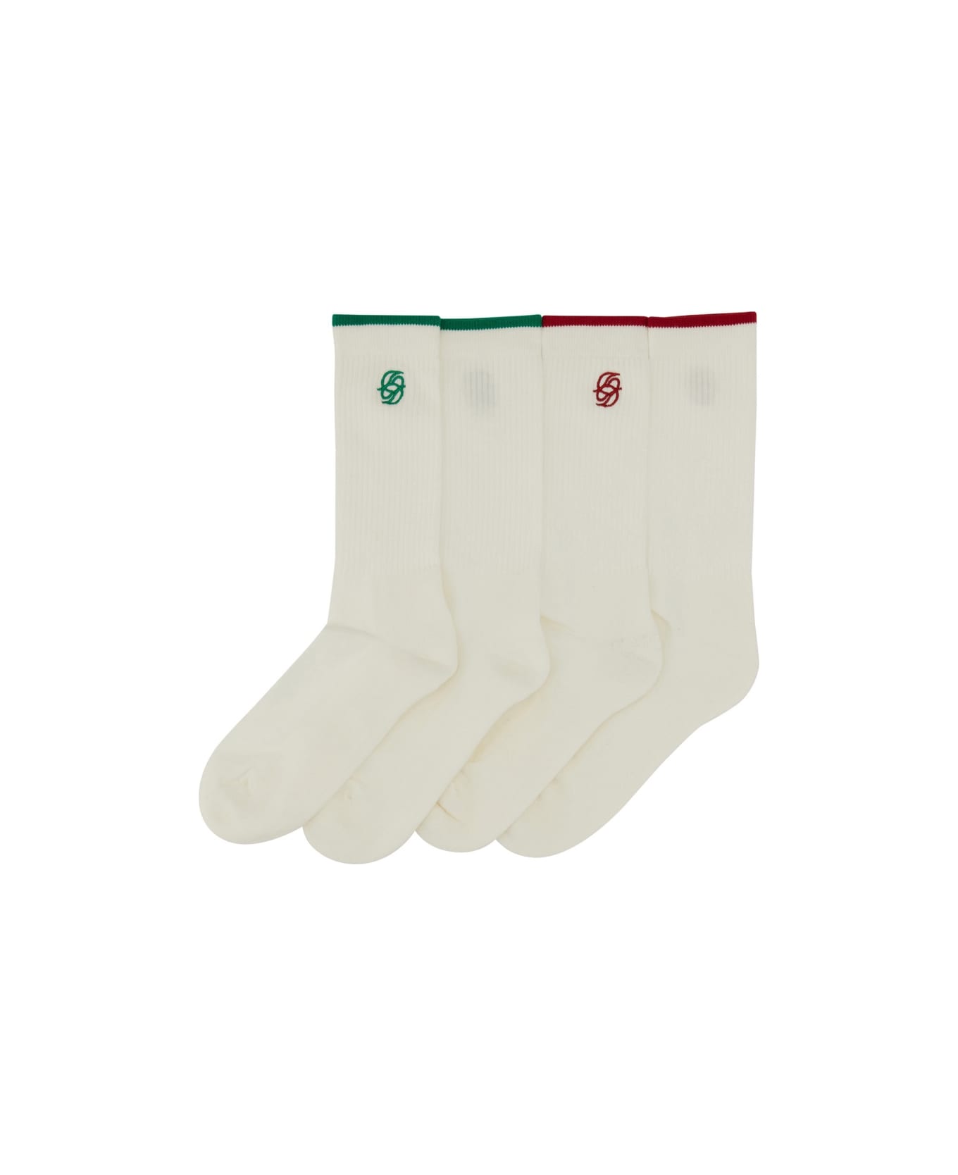 Drôle de Monsieur Socks With Logo - WHITE