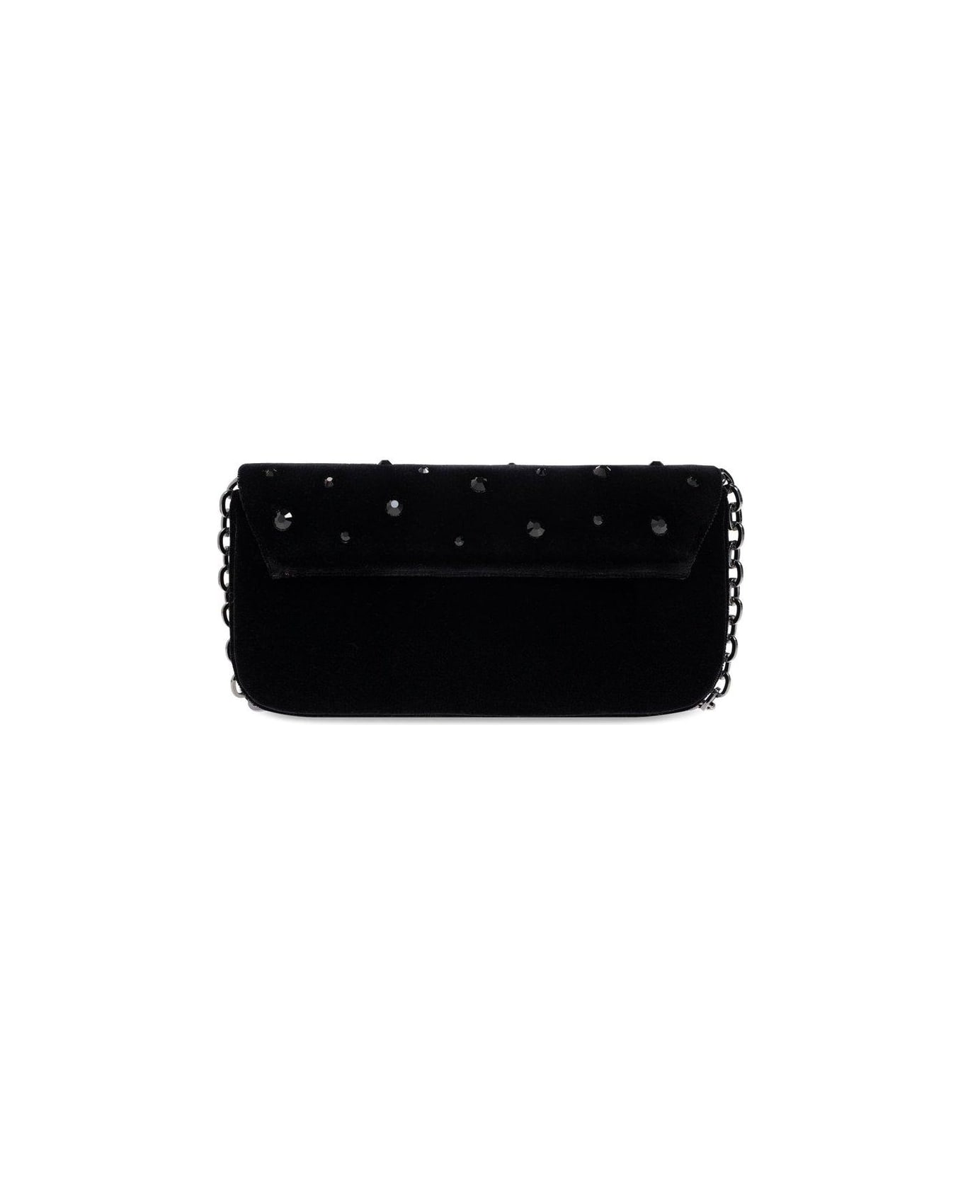 Emporio Armani Velvet Shoulder Bag - Black