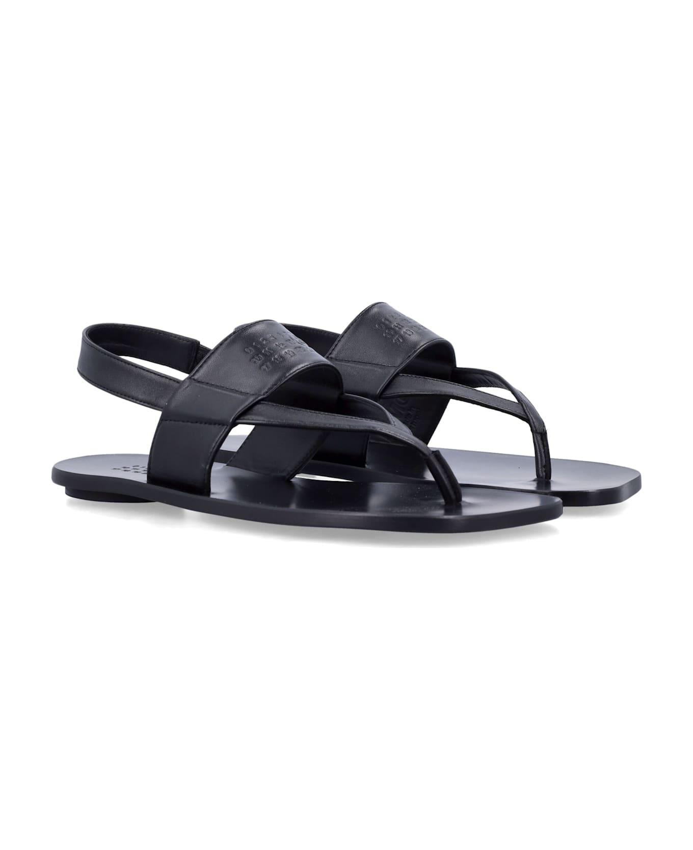 MM6 Maison Margiela Anatomic Thong Sandals - BLACK