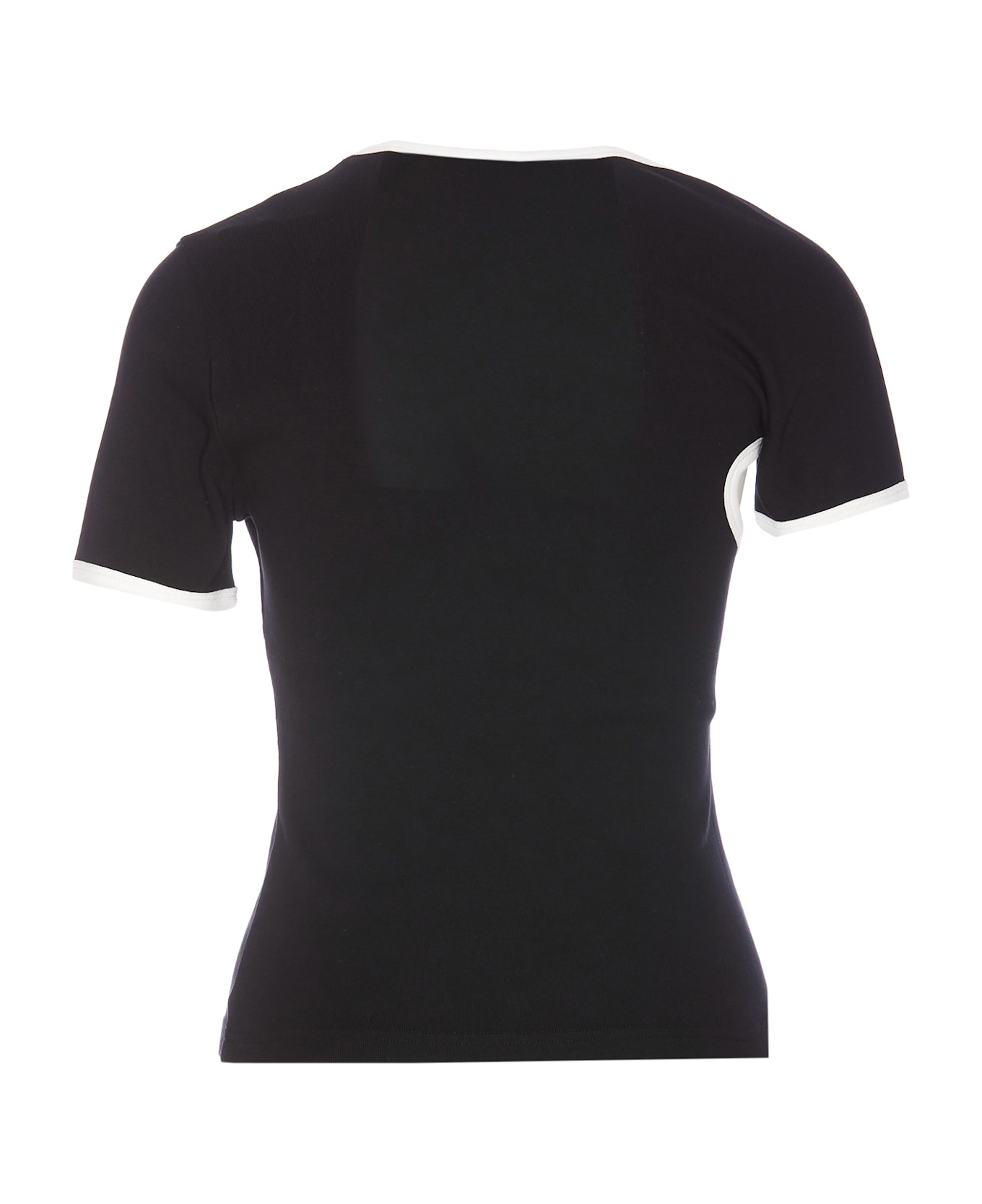 Courrèges Slash Contrast T-shirt - Black