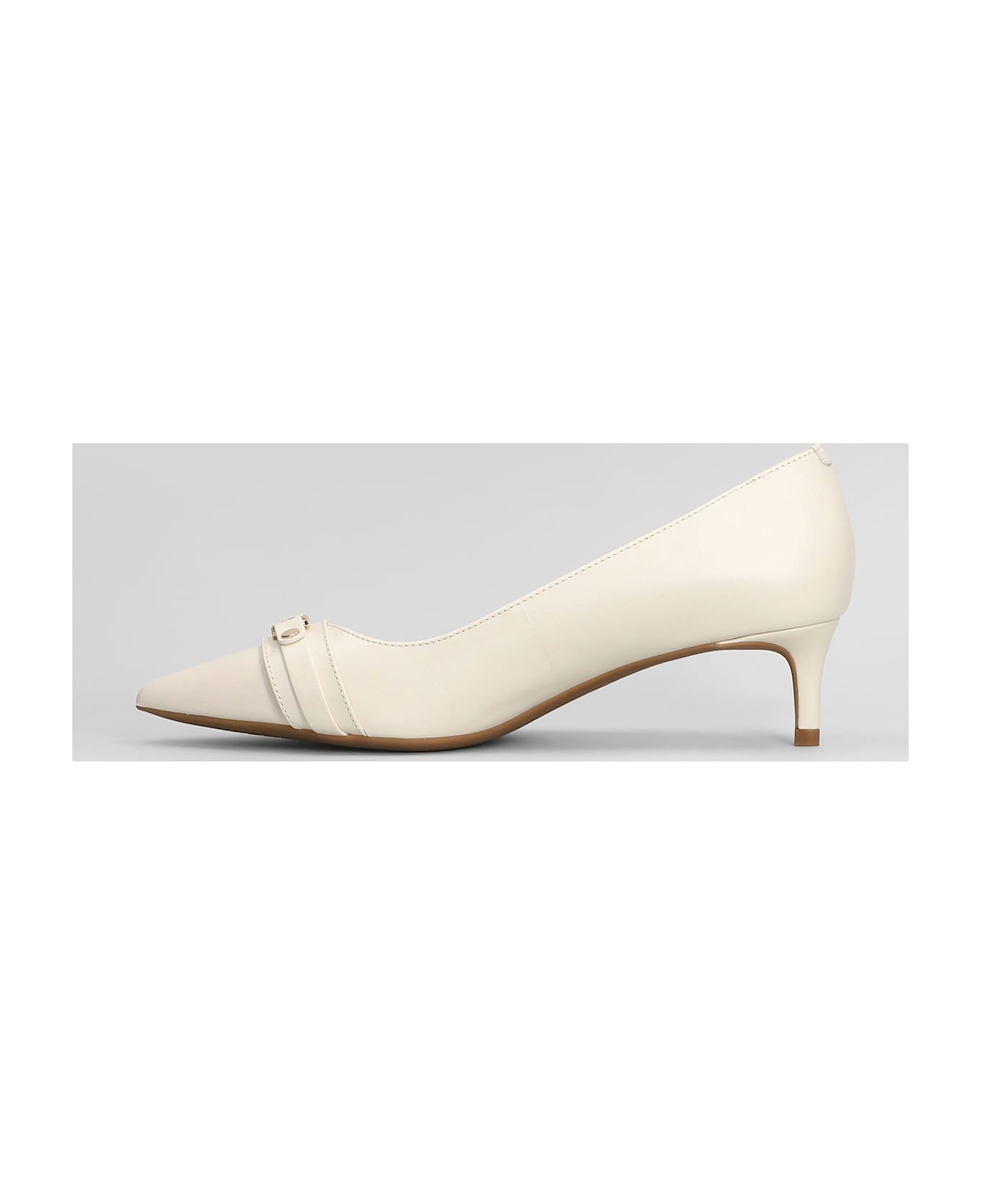 Michael Kors Mandy Flex Pumps In Beige Leather - beige