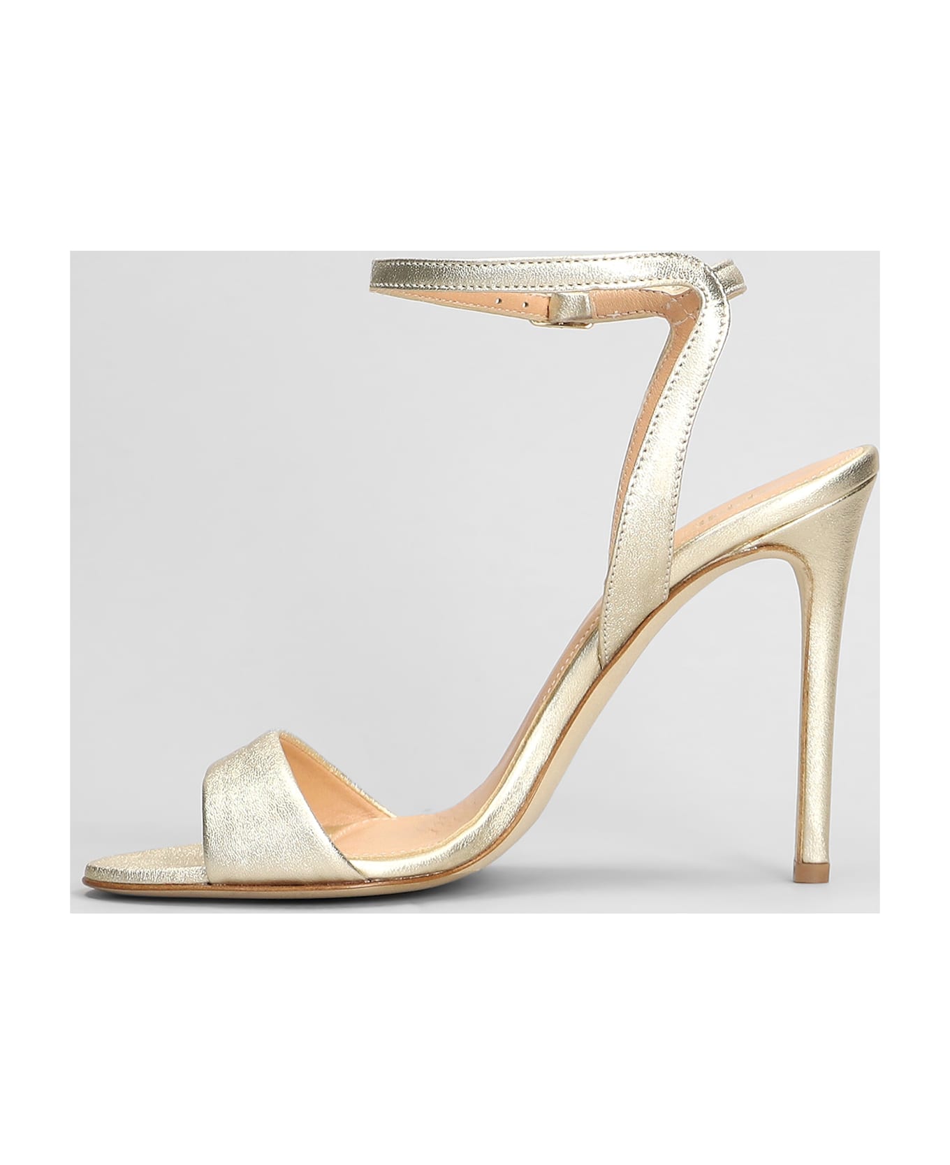 The Seller Sandals In Platinum Leather - platinum