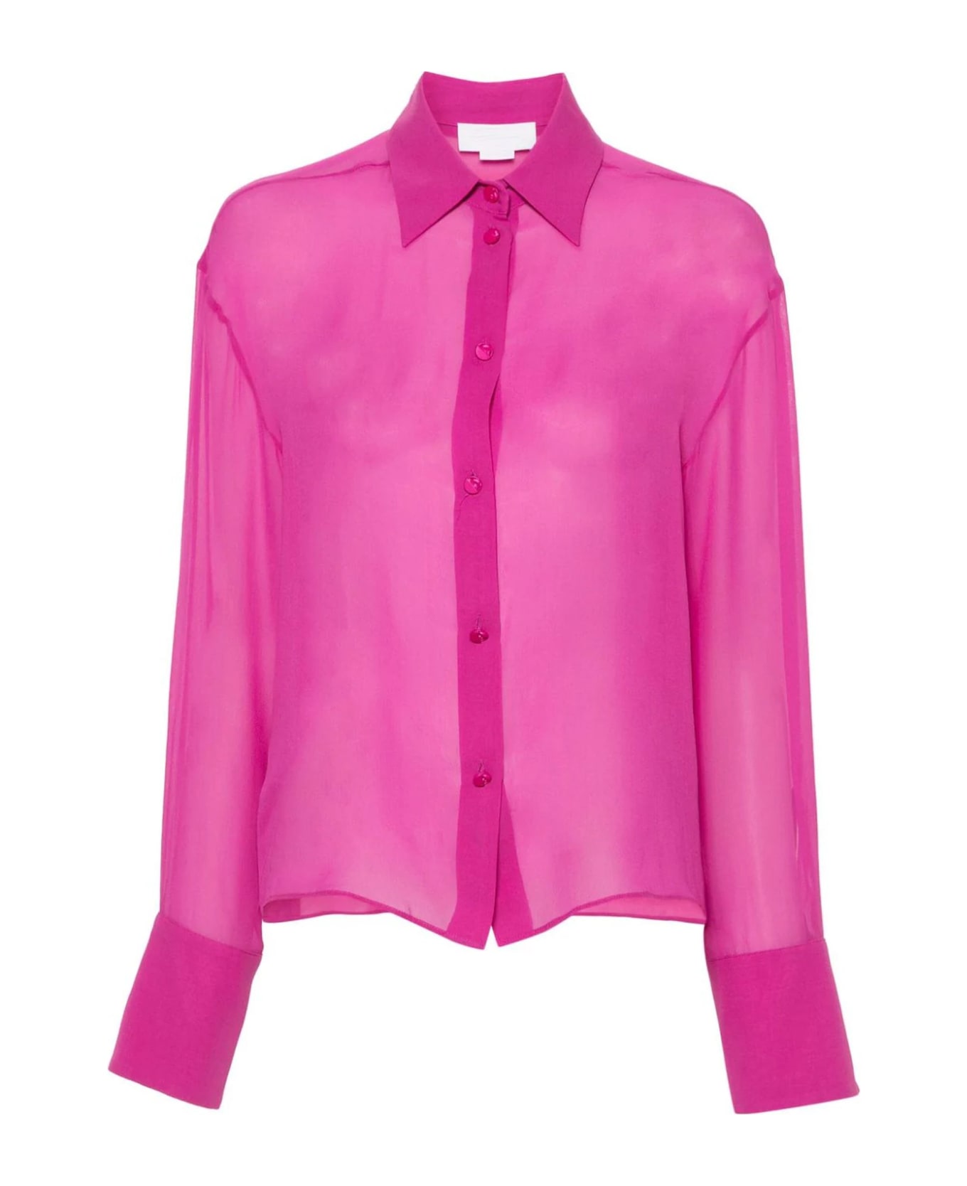 Genny Pink Silk Chiffon Shirt - Pink