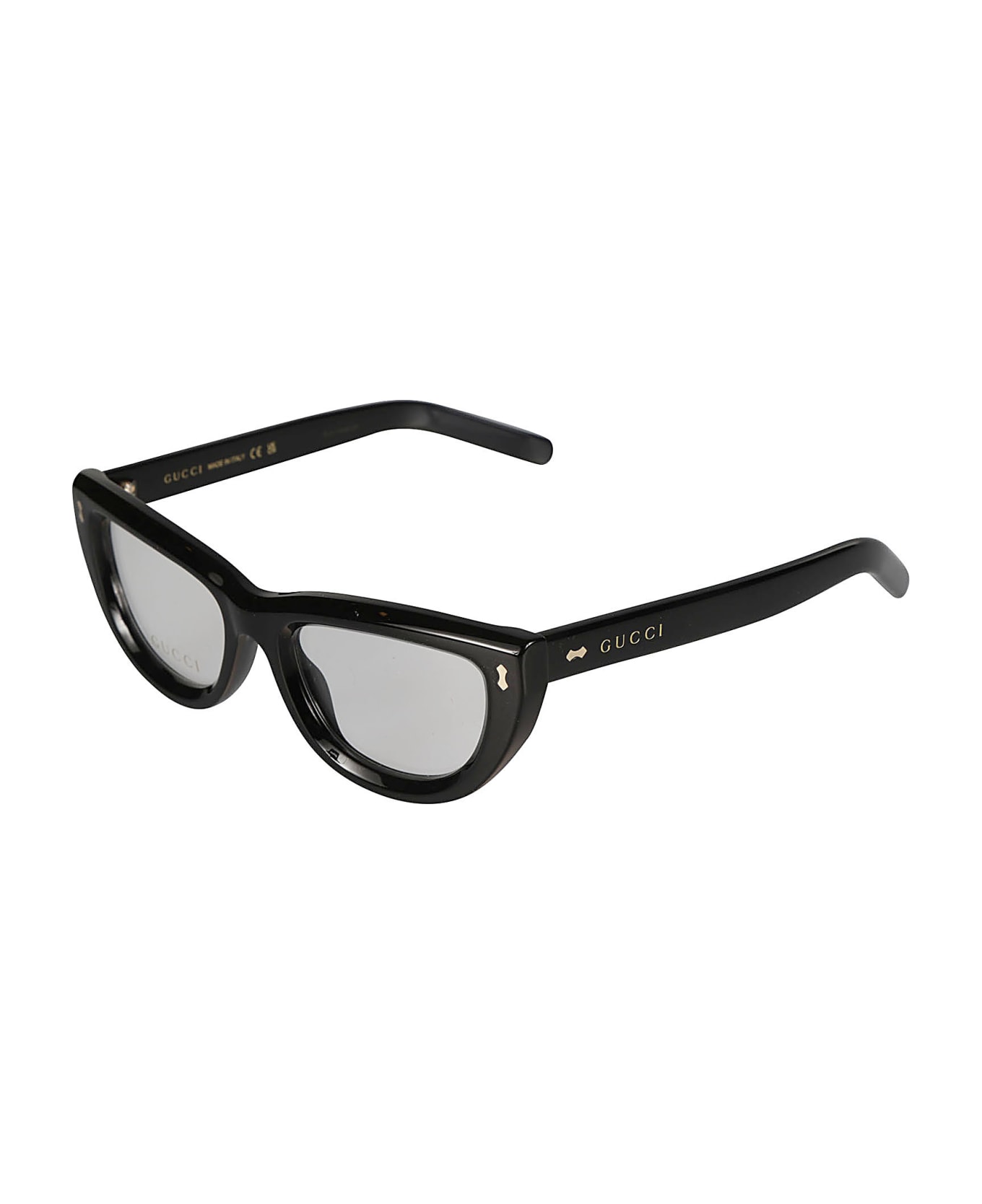 Gucci Eyewear Cat Eye Thick Frame - Black アイウェア