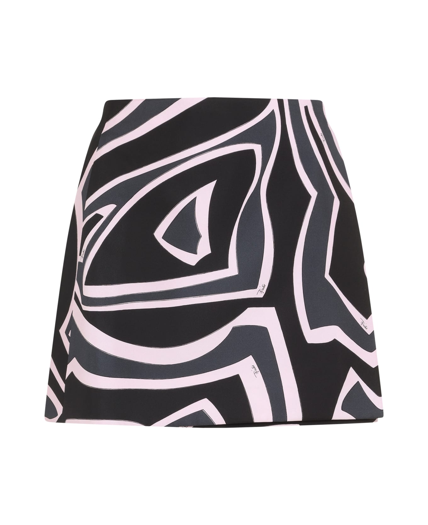 Pucci Silk Mini Skirt - Black Pink