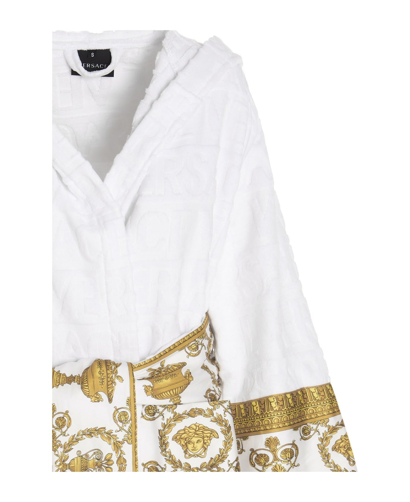 Versace Short Bathrobe - White