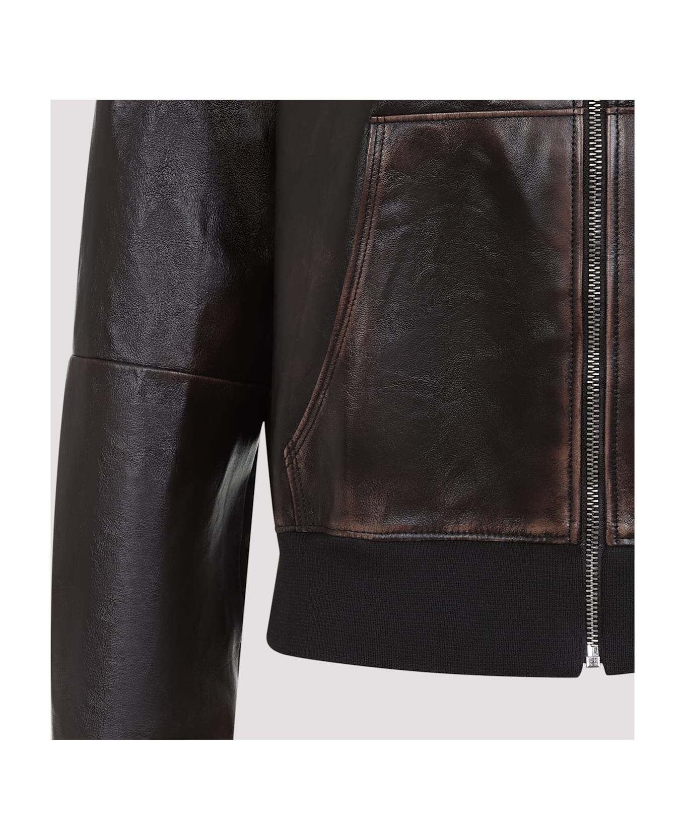 Prada Lamb Leather Jacket - Moro