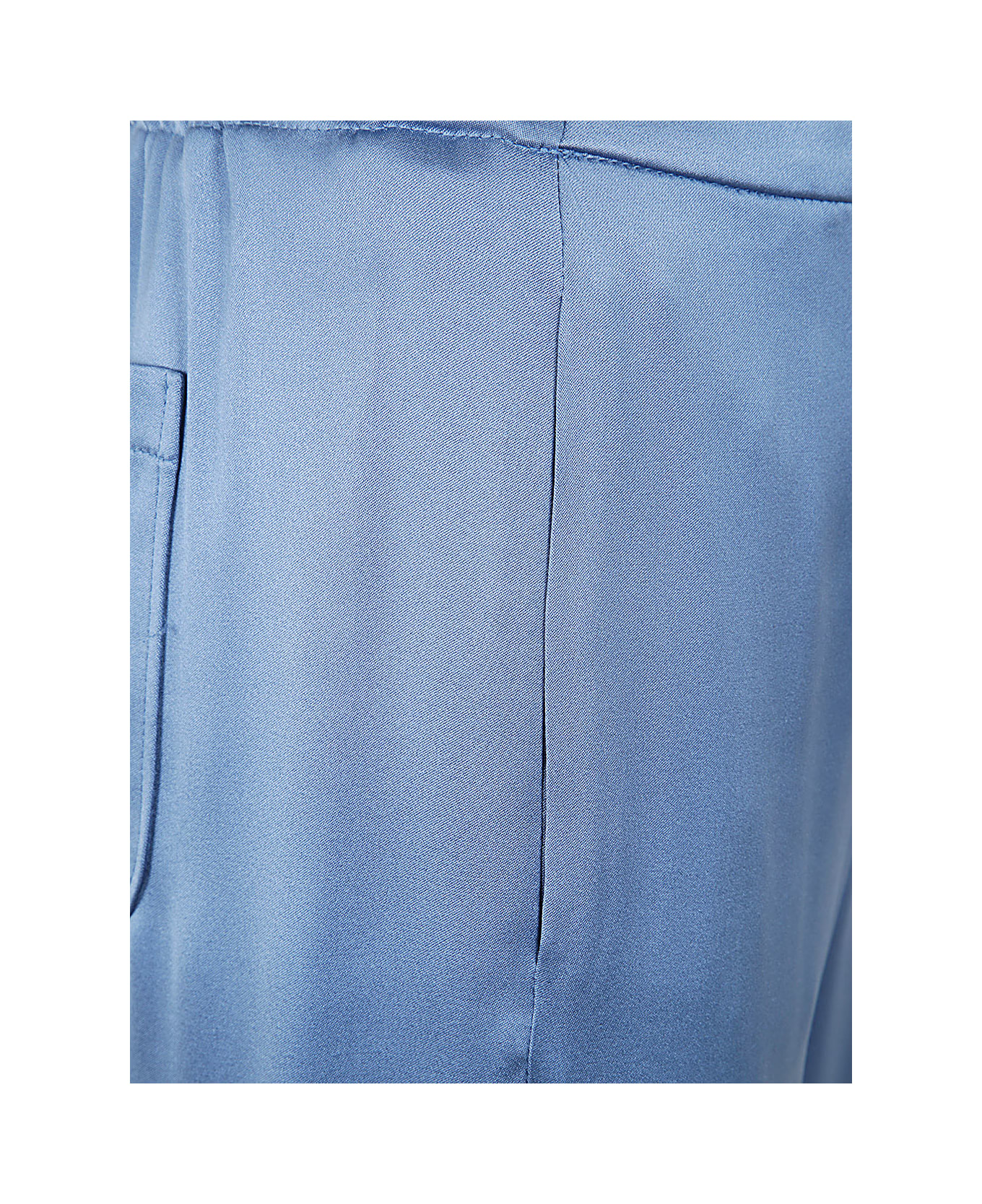 Giorgio Armani Elastic Waist Pants With Button On Bottom - Avio Blue